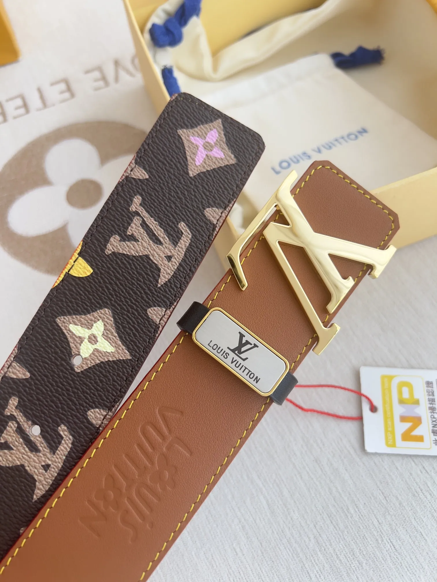 【LOUIS VUITTON】(ルイヴィトン) 3.8cmベルト メンズ  24706