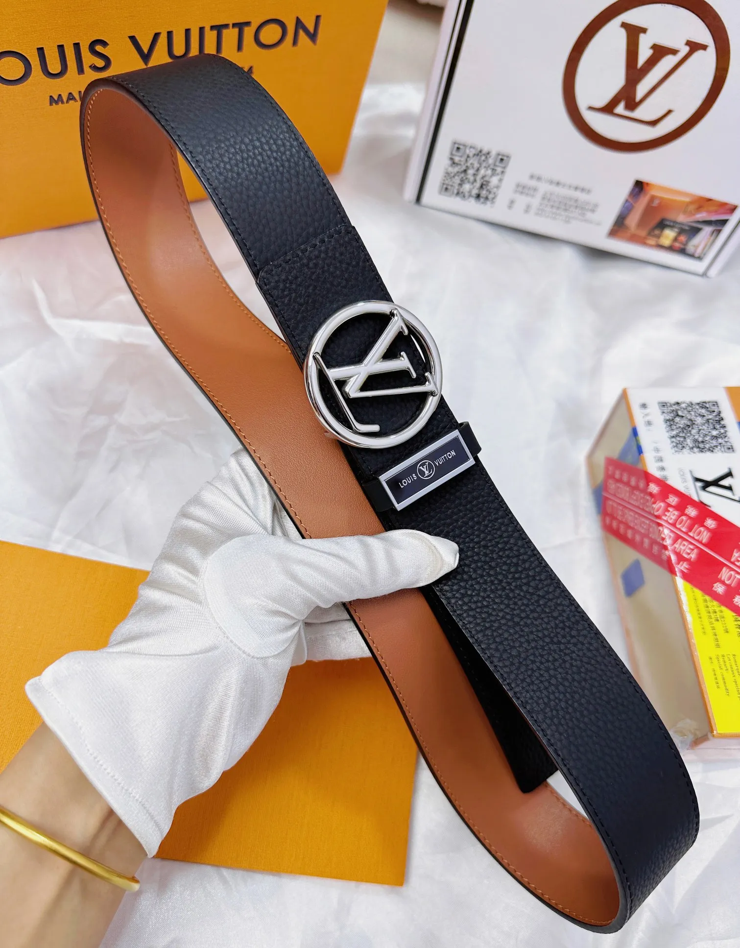 【LOUIS VUITTON】(ルイヴィトン) 3.8cmベルト メンズ