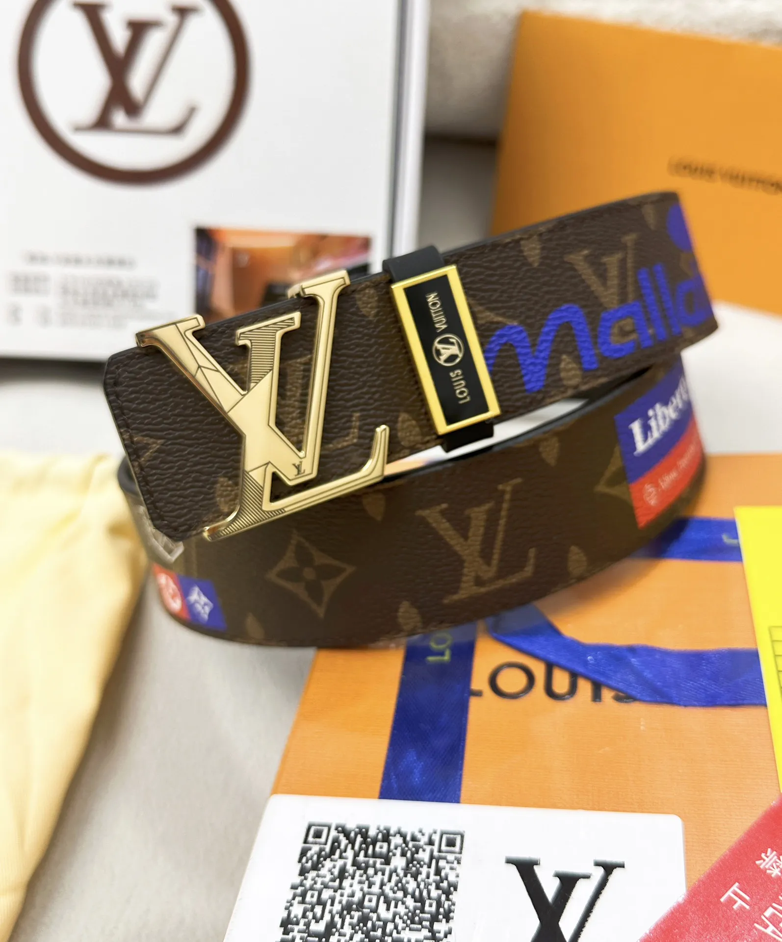 【LOUIS VUITTON】(ルイヴィトン) 3.8cmベルト メンズ