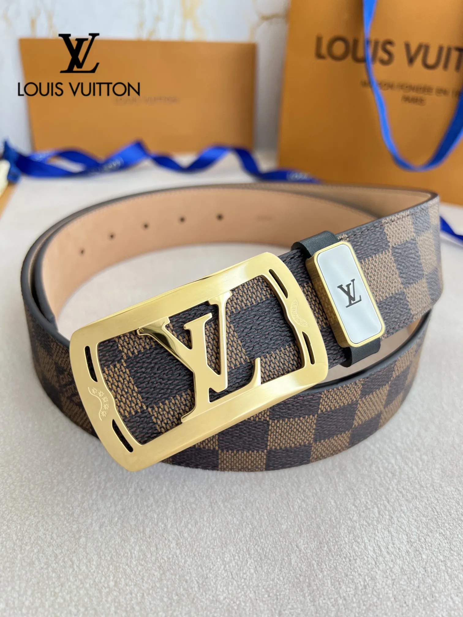 【LOUIS VUITTON】(ルイヴィトン) 3.8cm   ベルト メンズ
