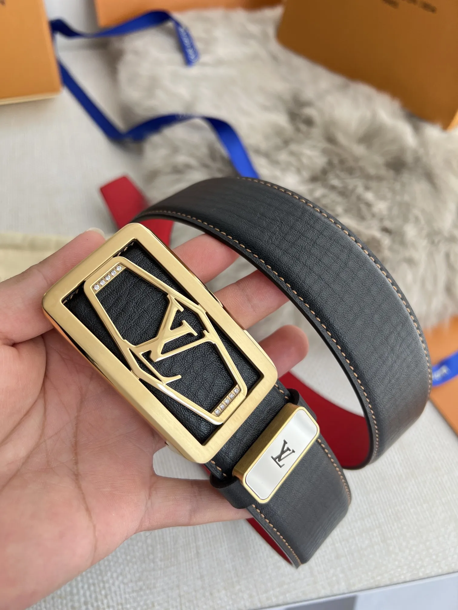 【LOUIS VUITTON】(ルイヴィトン) 3.8cm   ベルト メンズ