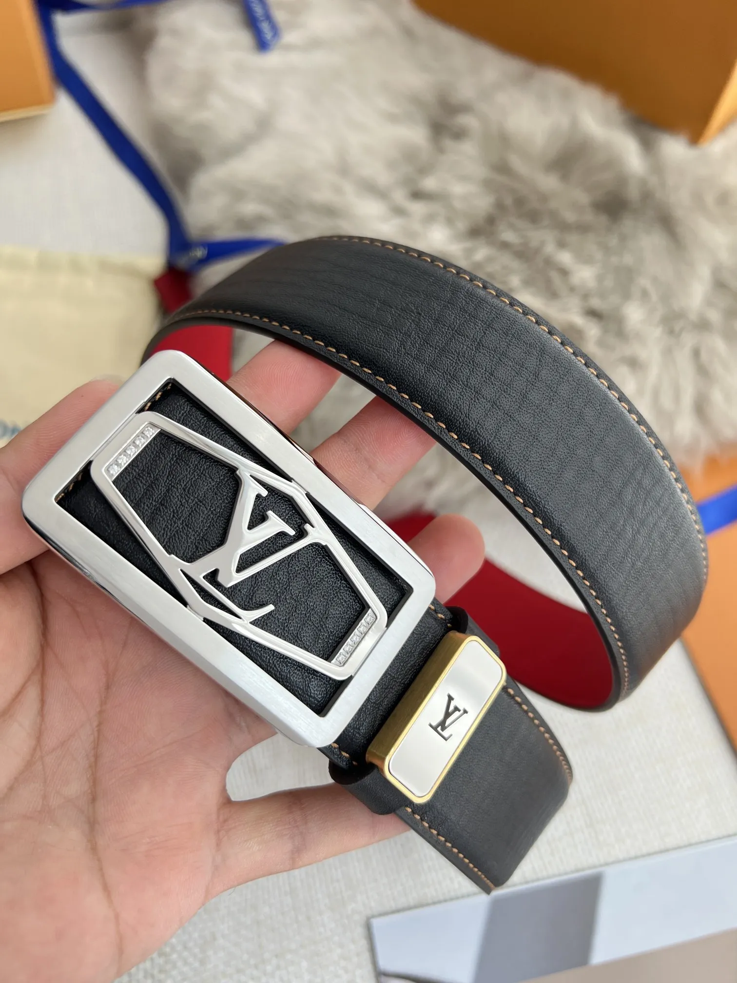 【LOUIS VUITTON】(ルイヴィトン) 3.8cm   ベルト メンズ