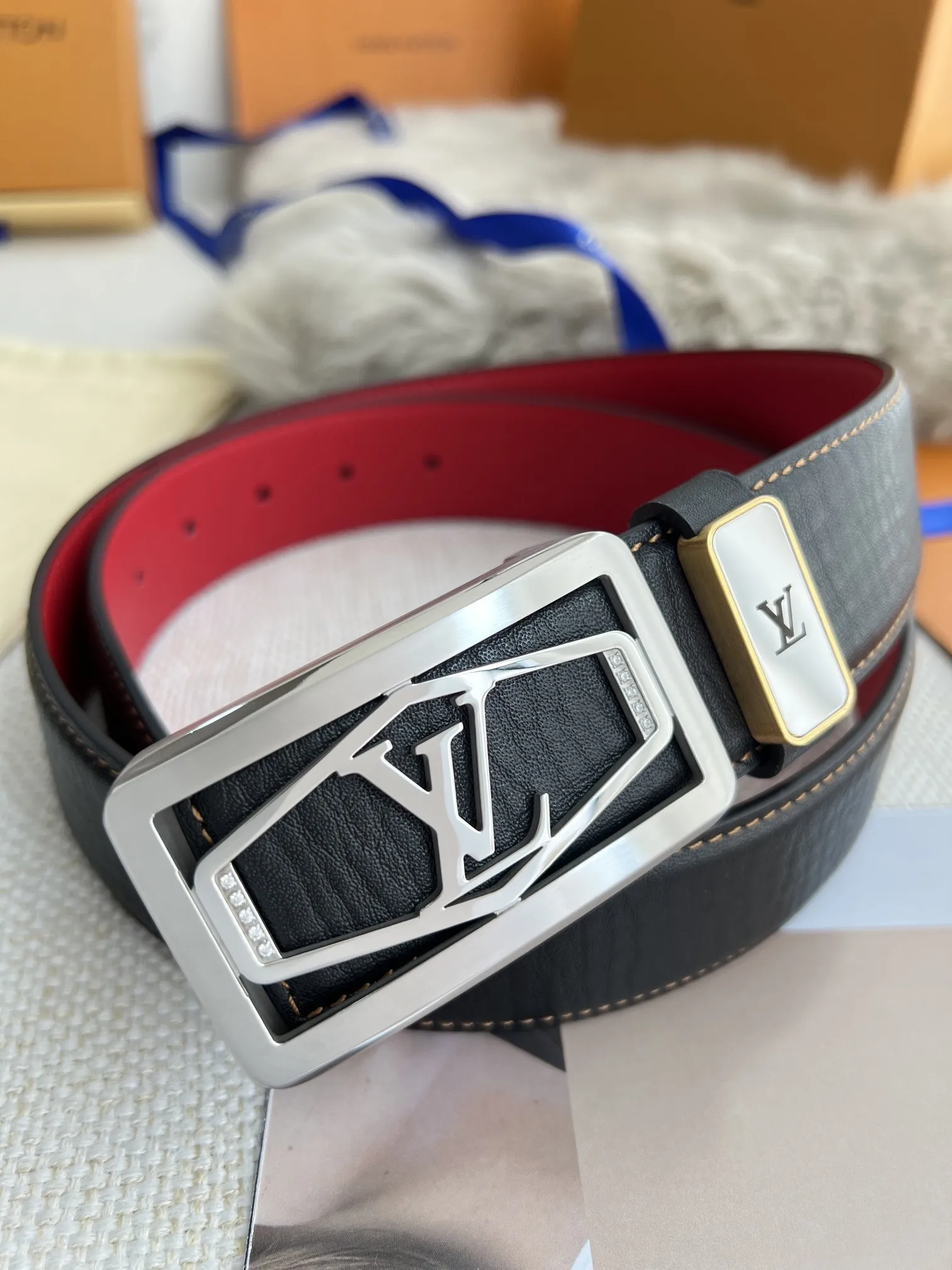 【LOUIS VUITTON】(ルイヴィトン) 3.8cm   ベルト メンズ