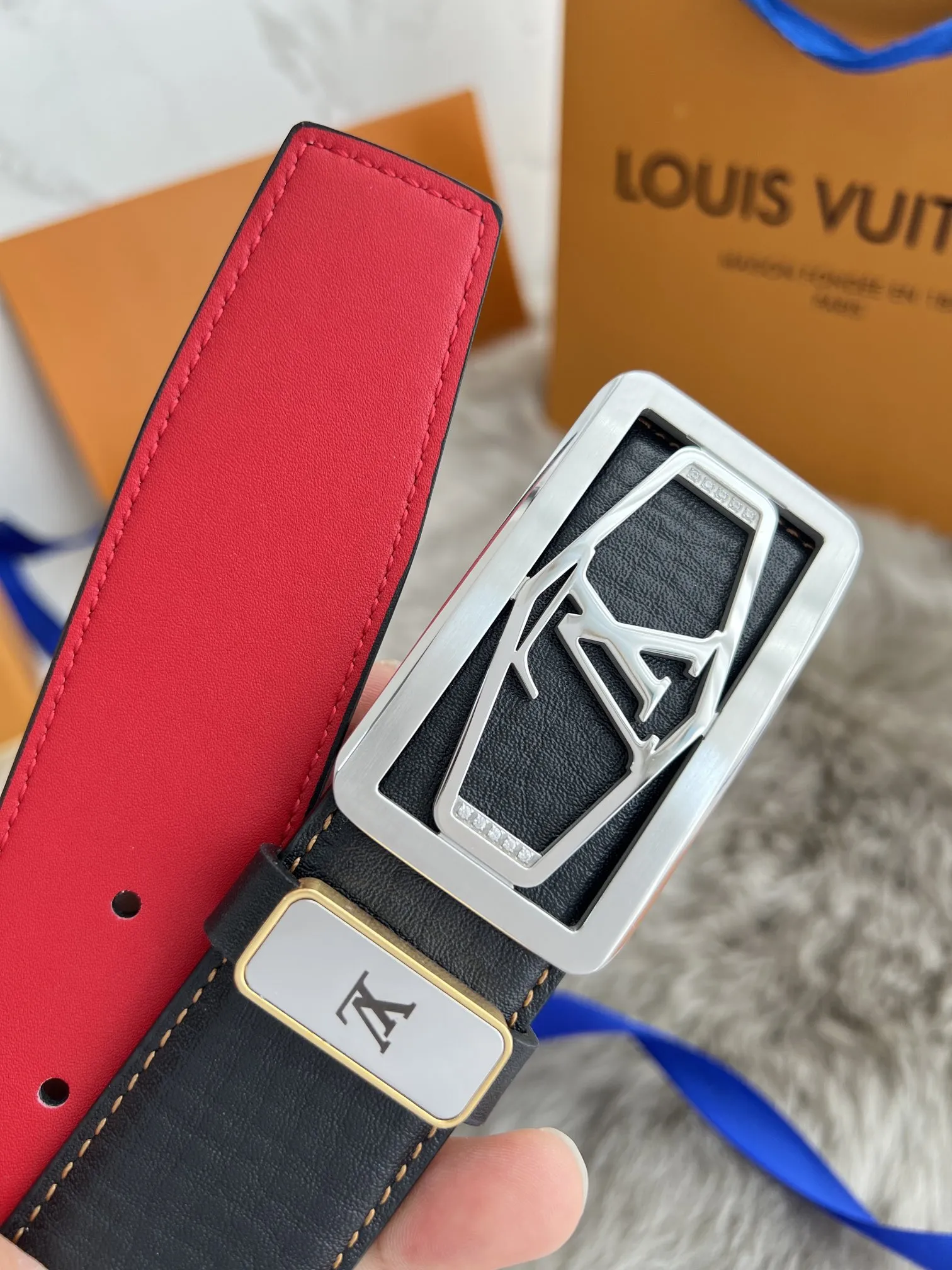 【LOUIS VUITTON】(ルイヴィトン) 3.8cm   ベルト メンズ