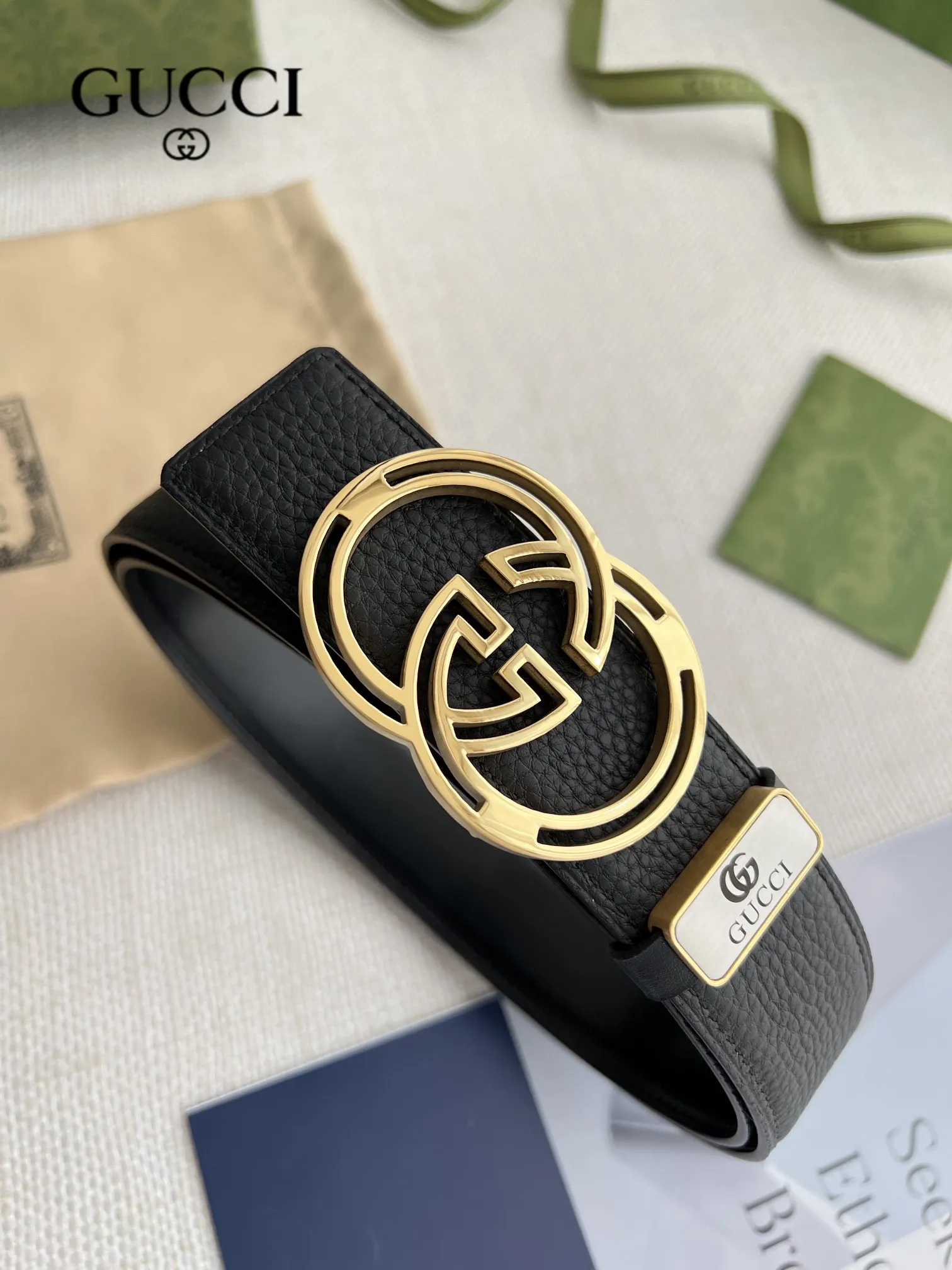 【GUCCI】(クッチ) 3.8cm   ベルト メンズ