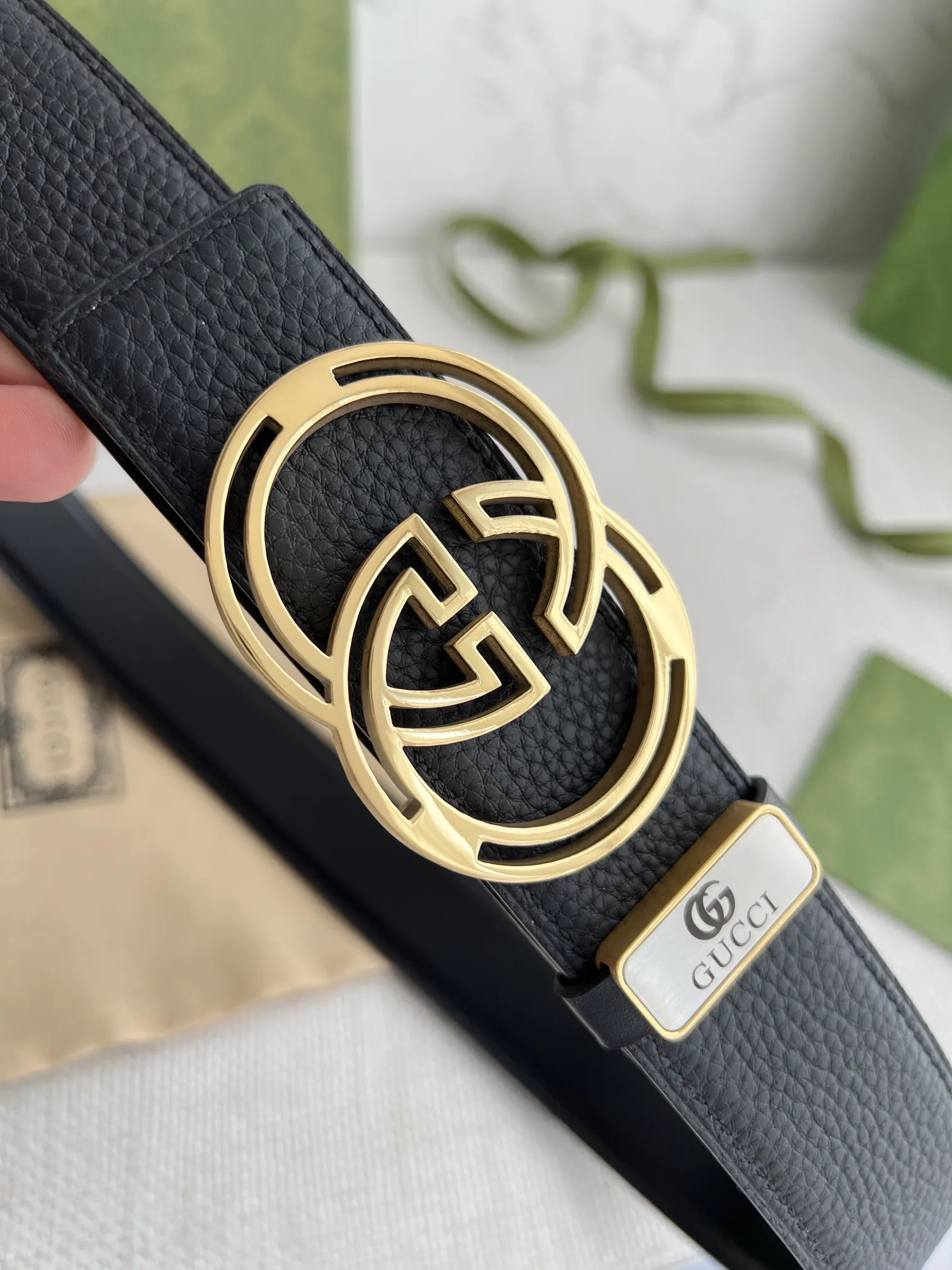 【GUCCI】(クッチ) 3.8cm   ベルト メンズ