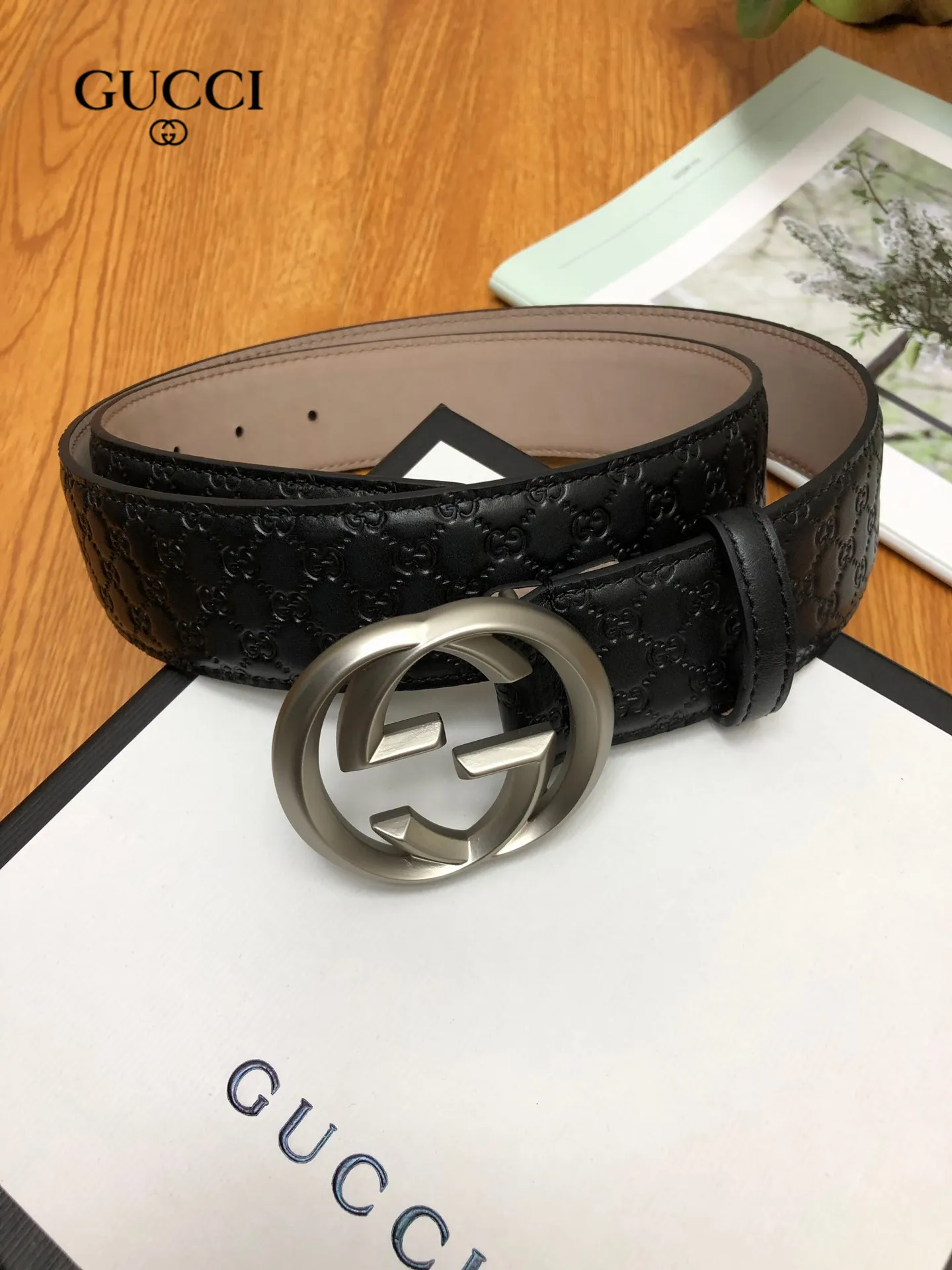 【 GUCCI】(クッチ)  3.8cm   ベルト メンズ