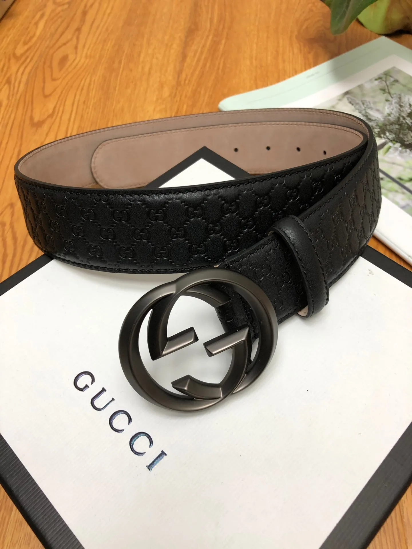【 GUCCI】(クッチ)  3.8cm   ベルト メンズ
