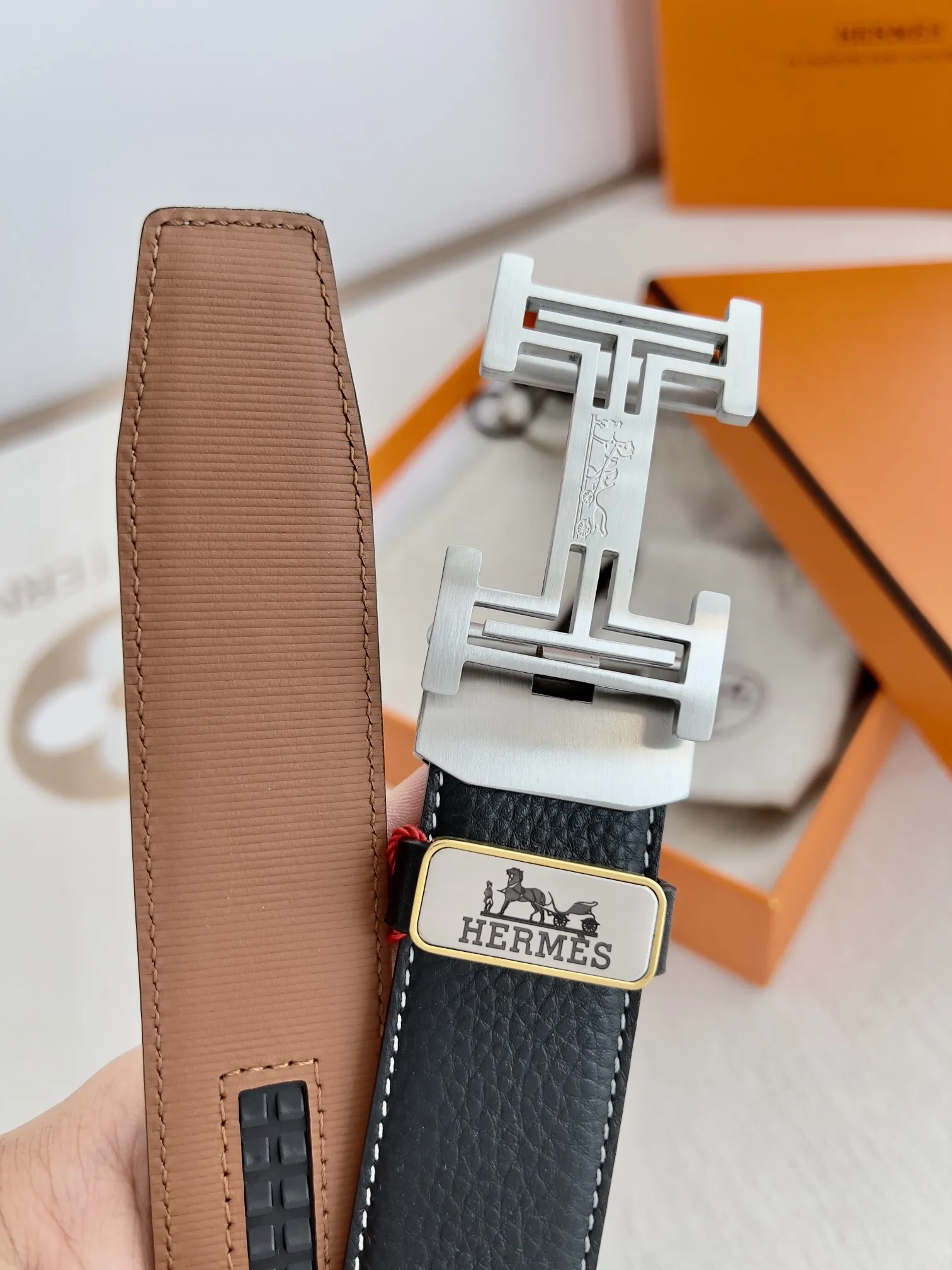 【Hermès】(エルメス) 3.5cmベルト メンズ 24706
