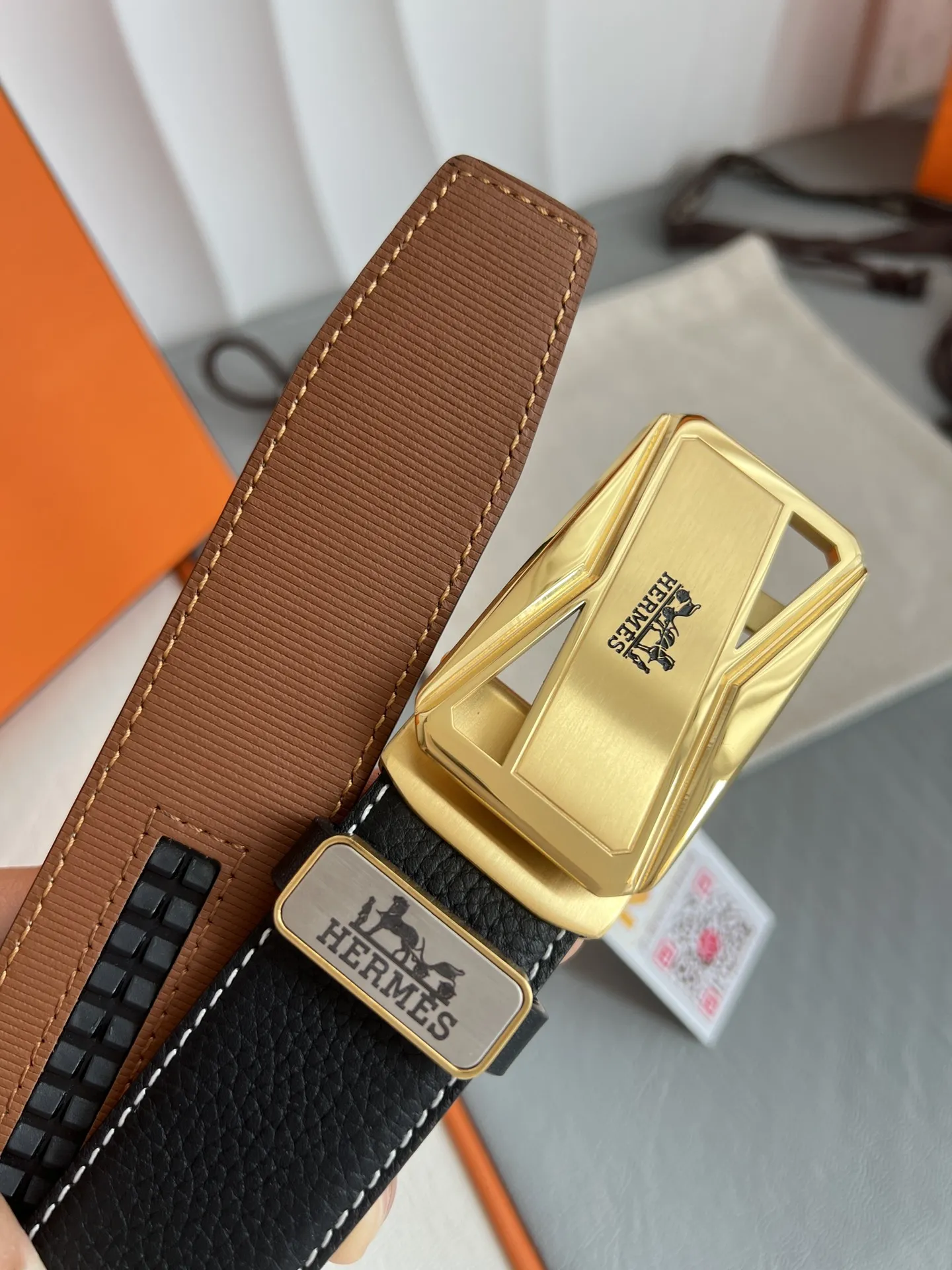 【Hermès】(エルメス) 3.5cmベルト メンズ 24706