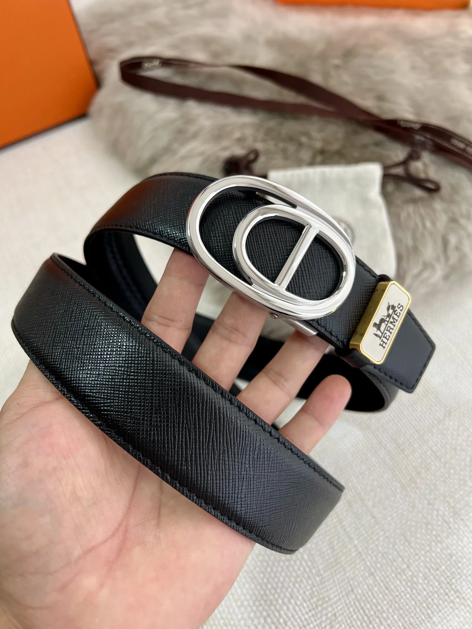 【Hermès】(エルメス) 3.5cmベルト メンズ 24706