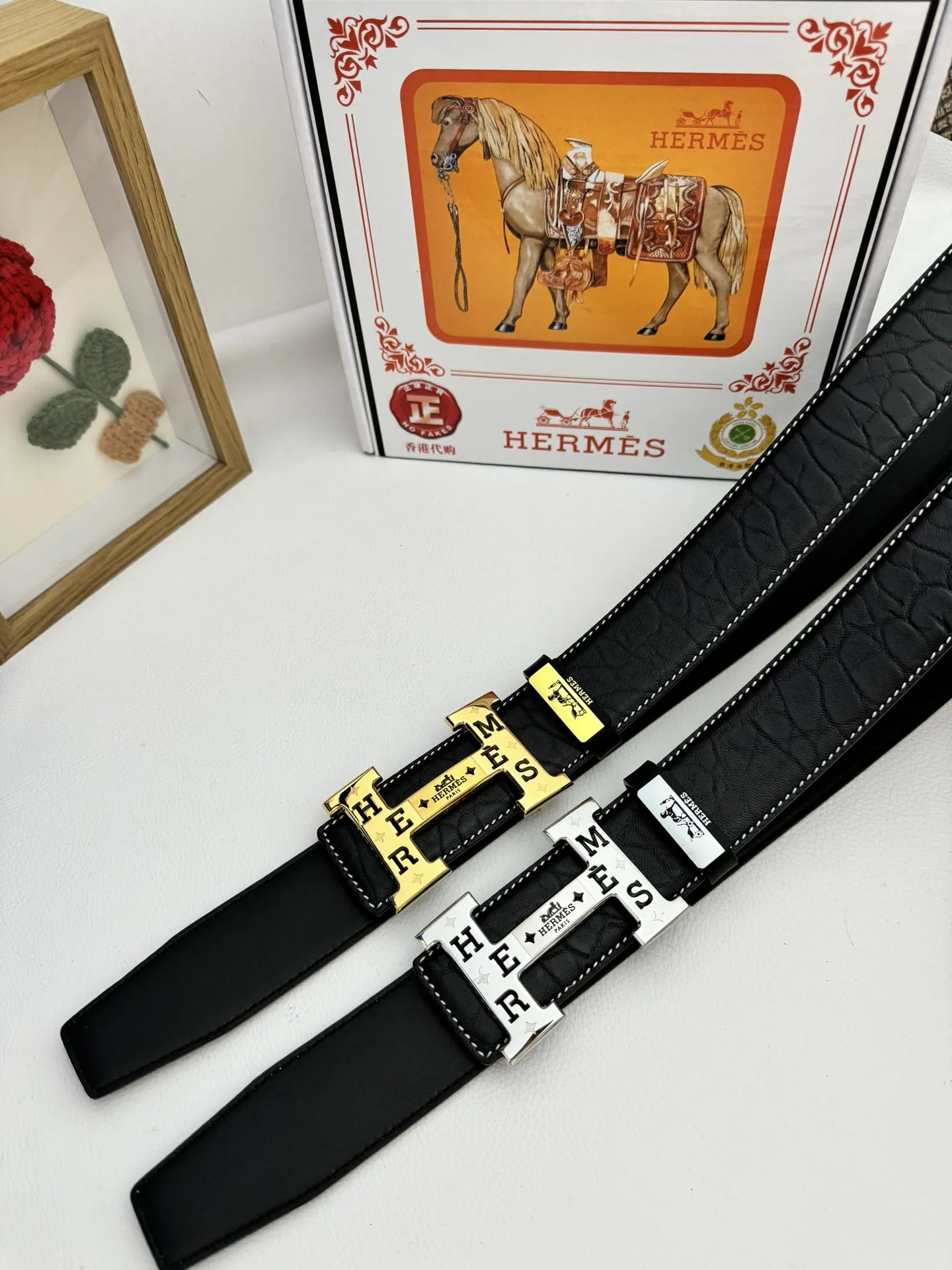 【Hermès】(エルメス) 3.8cmベルト メンズ