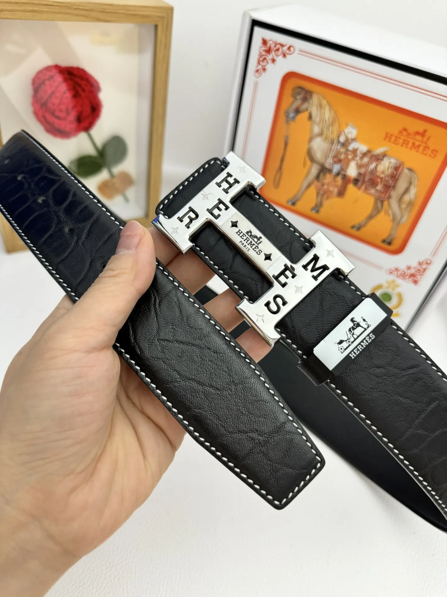 【Hermès】(エルメス) 3.8cmベルト メンズ