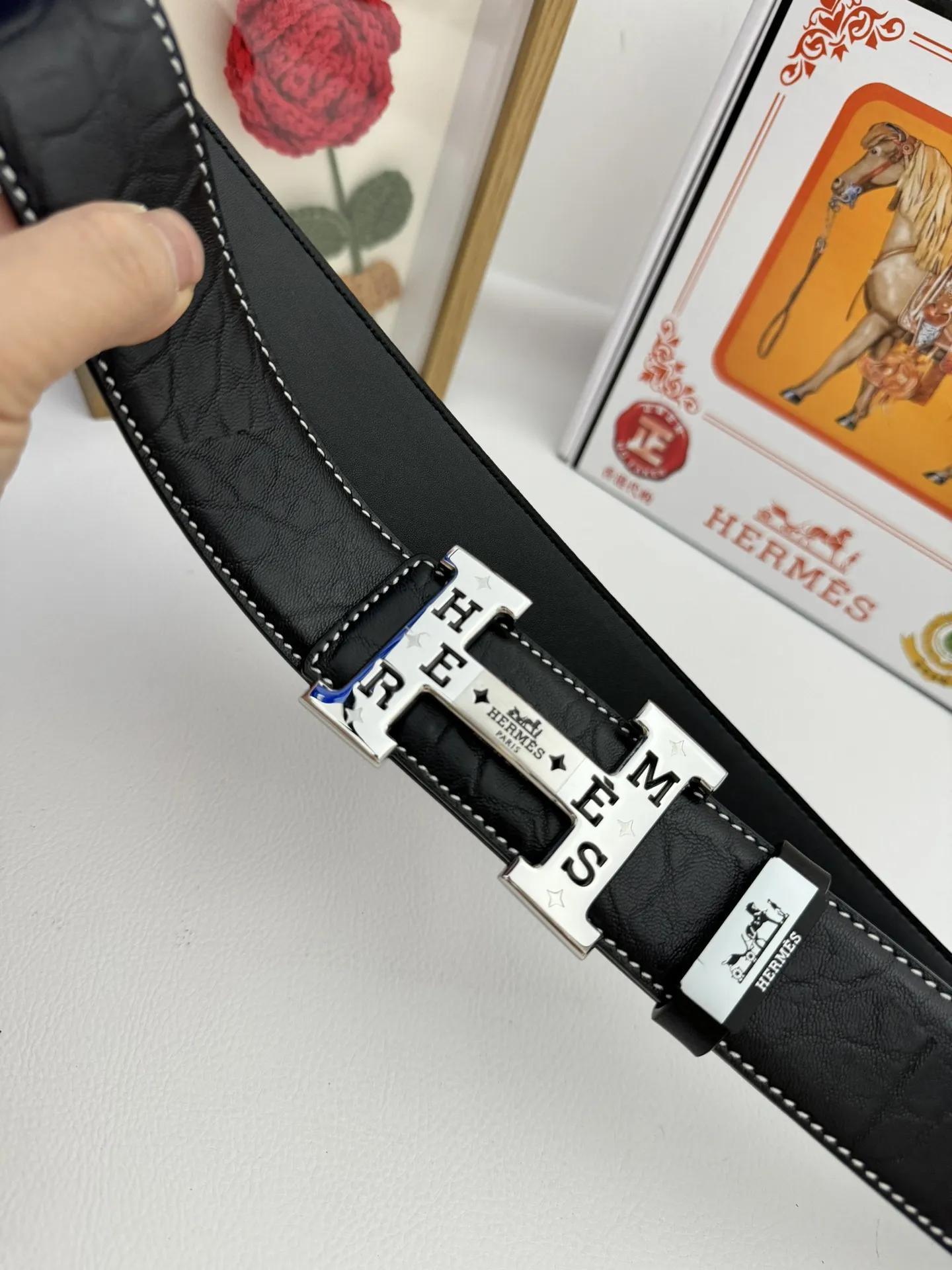 【Hermès】(エルメス) 3.8cmベルト メンズ