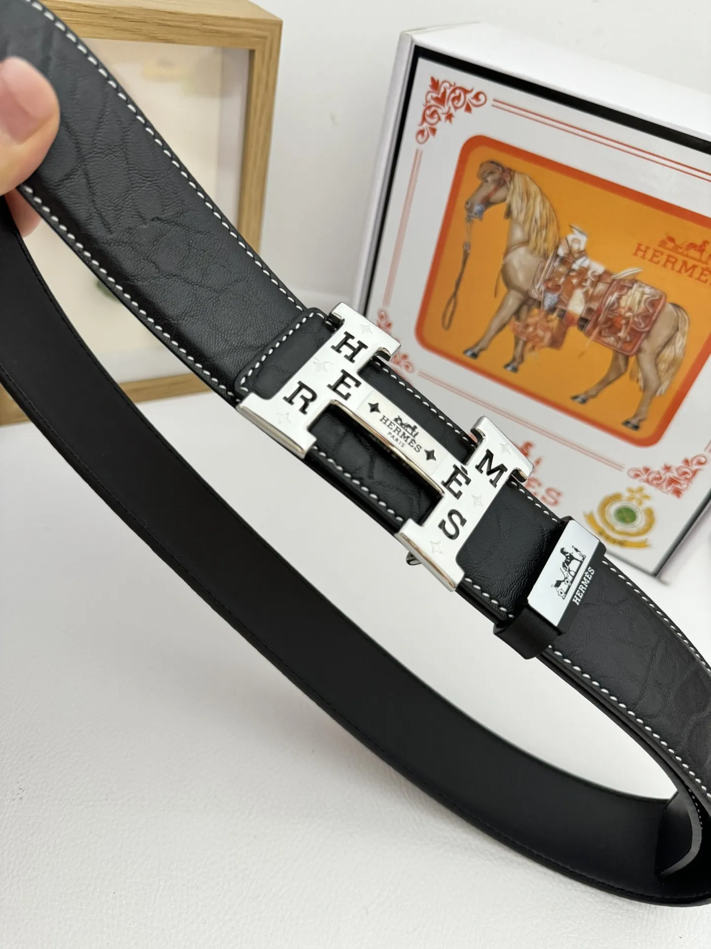 【Hermès】(エルメス) 3.8cmベルト メンズ