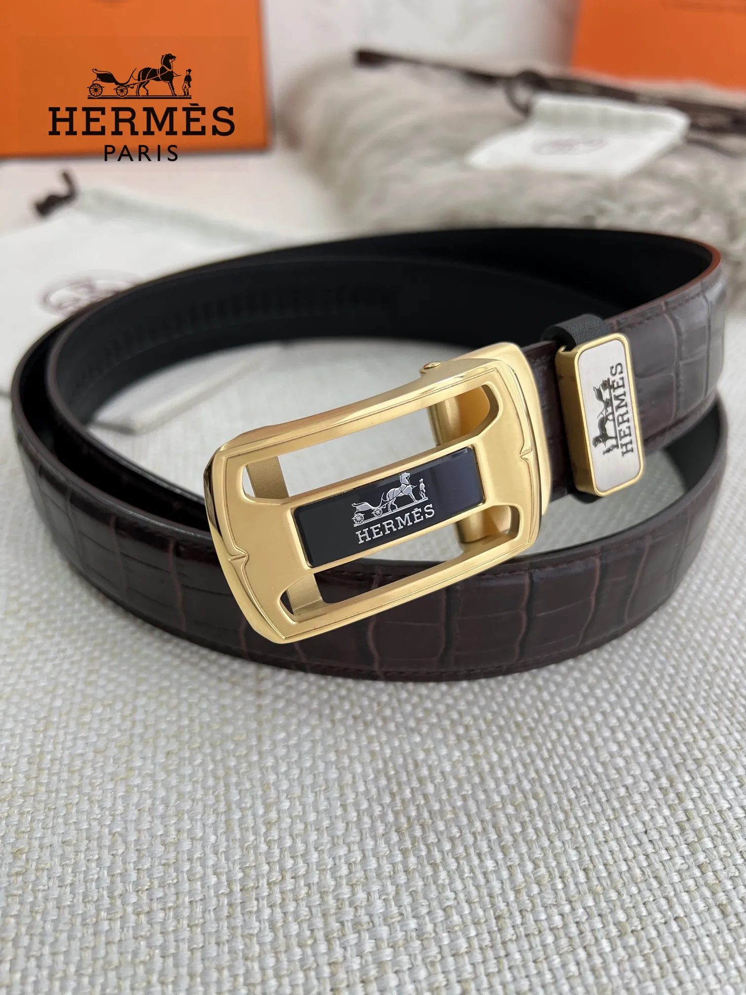 【HERMES】(エルメス) 3.5cm   ベルト メンズ
