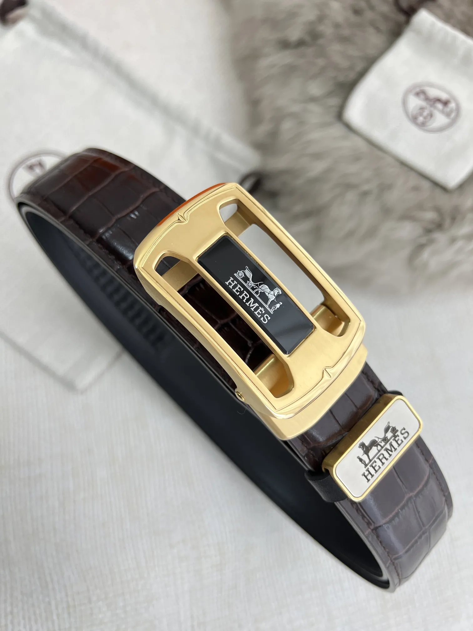 【HERMES】(エルメス) 3.5cm   ベルト メンズ
