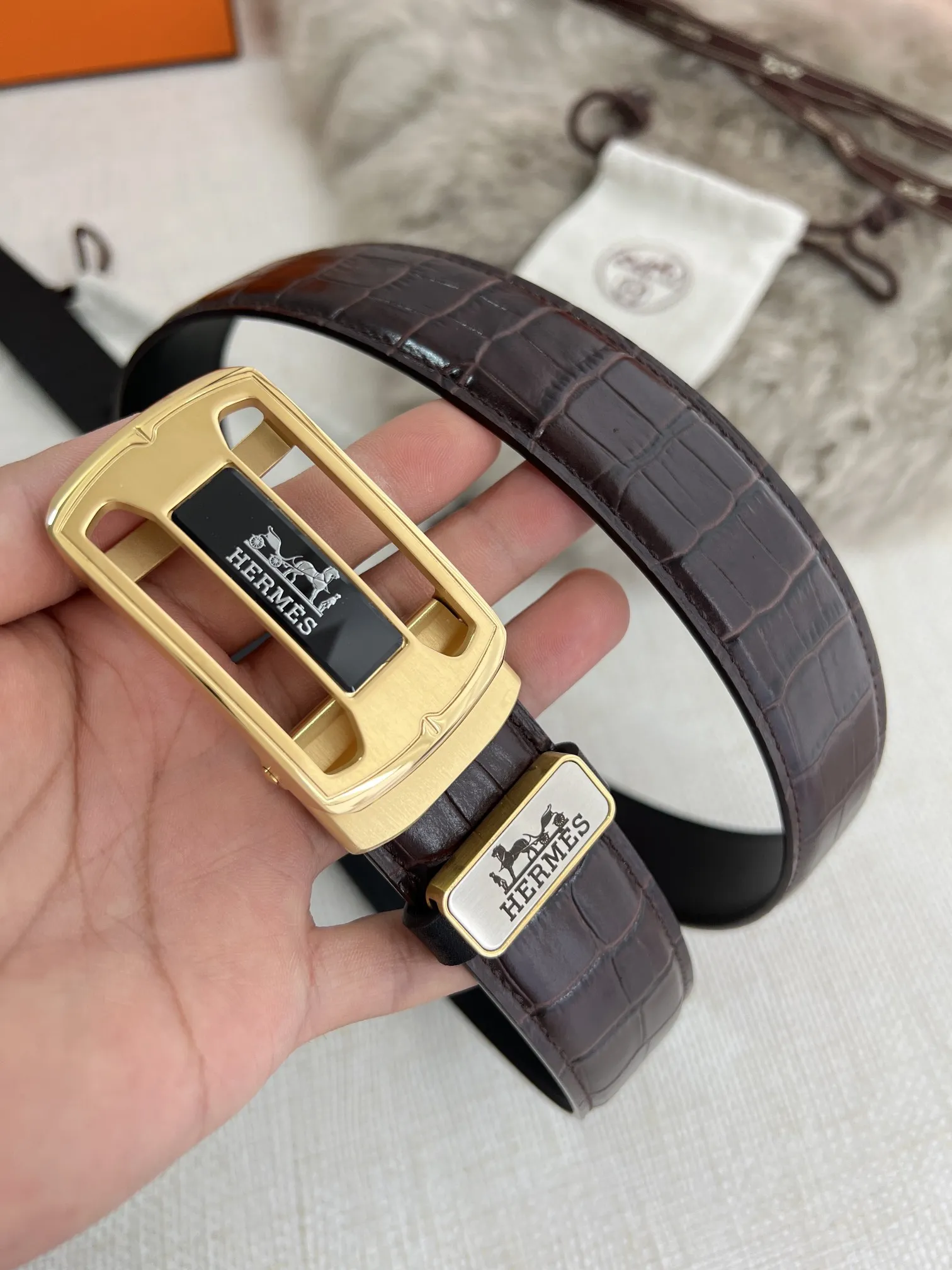【HERMES】(エルメス) 3.5cm   ベルト メンズ