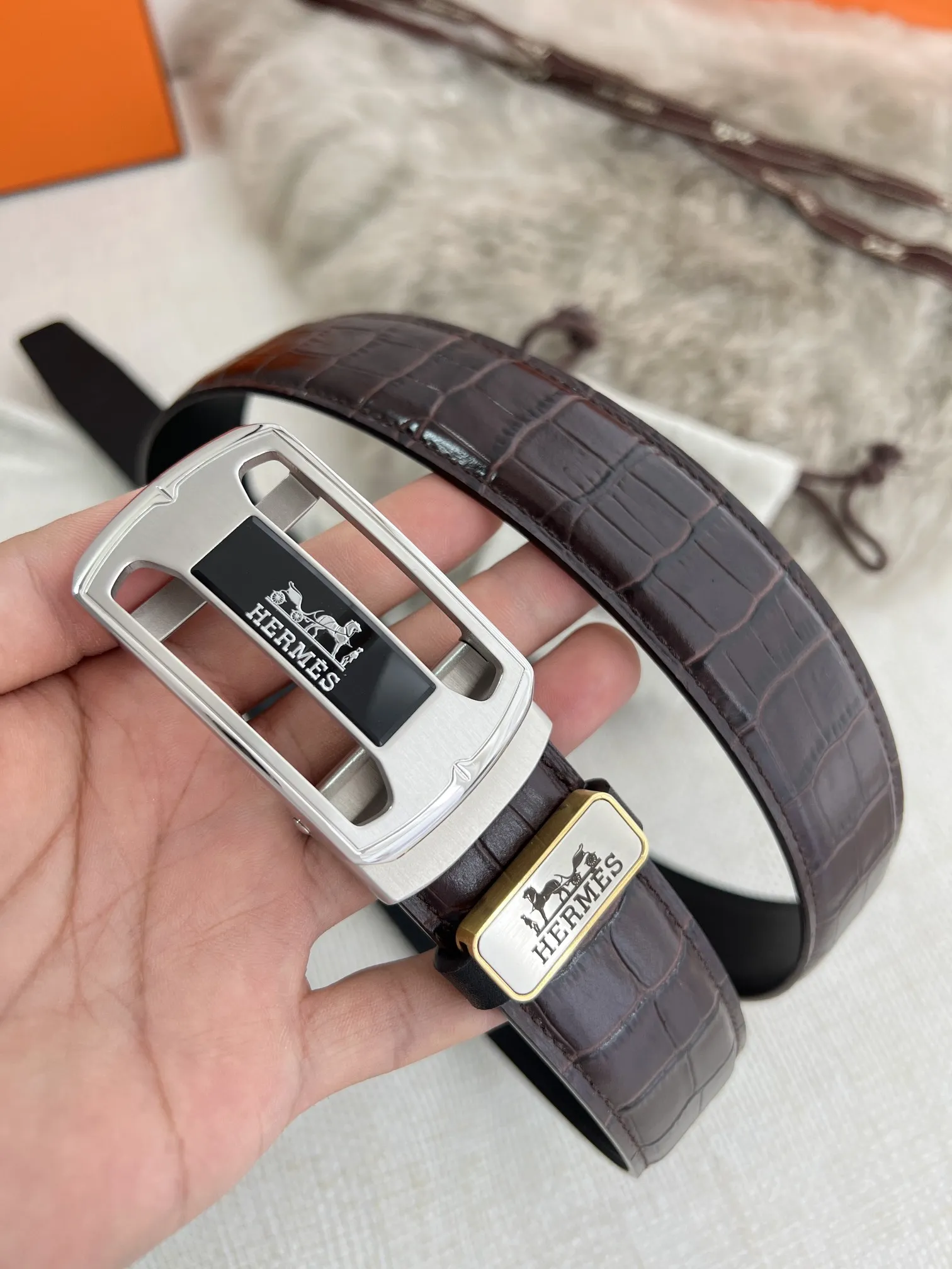 【HERMES】(エルメス) 3.5cm   ベルト メンズ