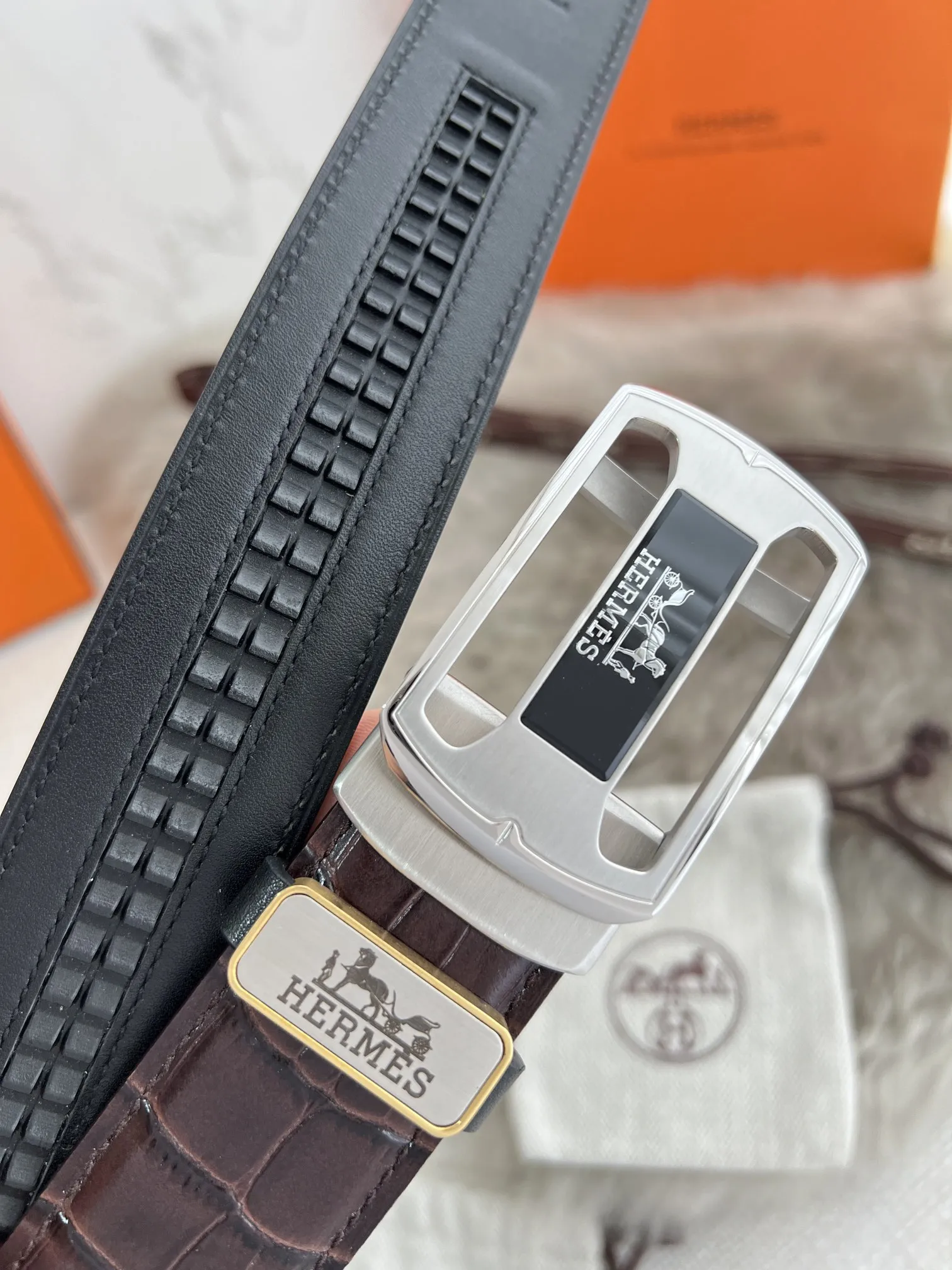 【HERMES】(エルメス) 3.5cm   ベルト メンズ