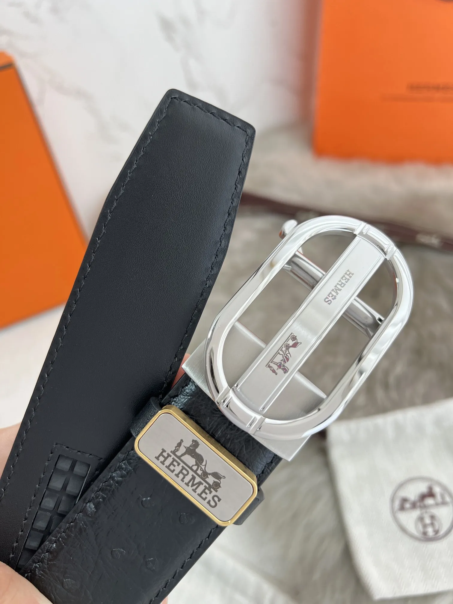 【HERMES】(エルメス) 3.5cm   ベルト メンズ