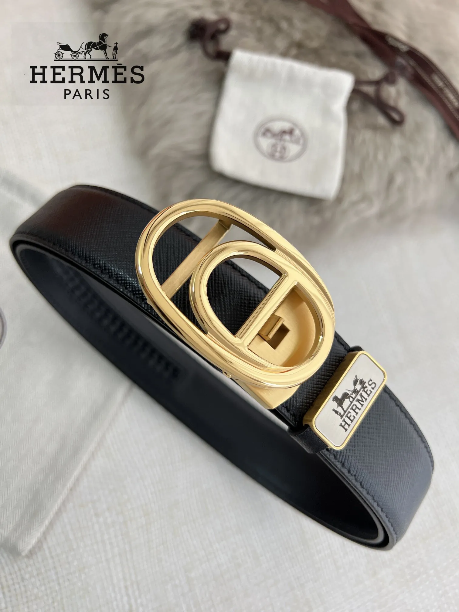 【HERMES】(エルメス) 3.8cm   ベルト メンズ