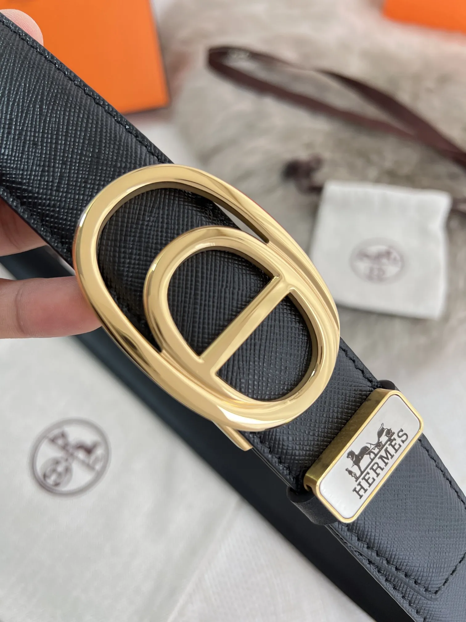【HERMES】(エルメス) 3.8cm   ベルト メンズ