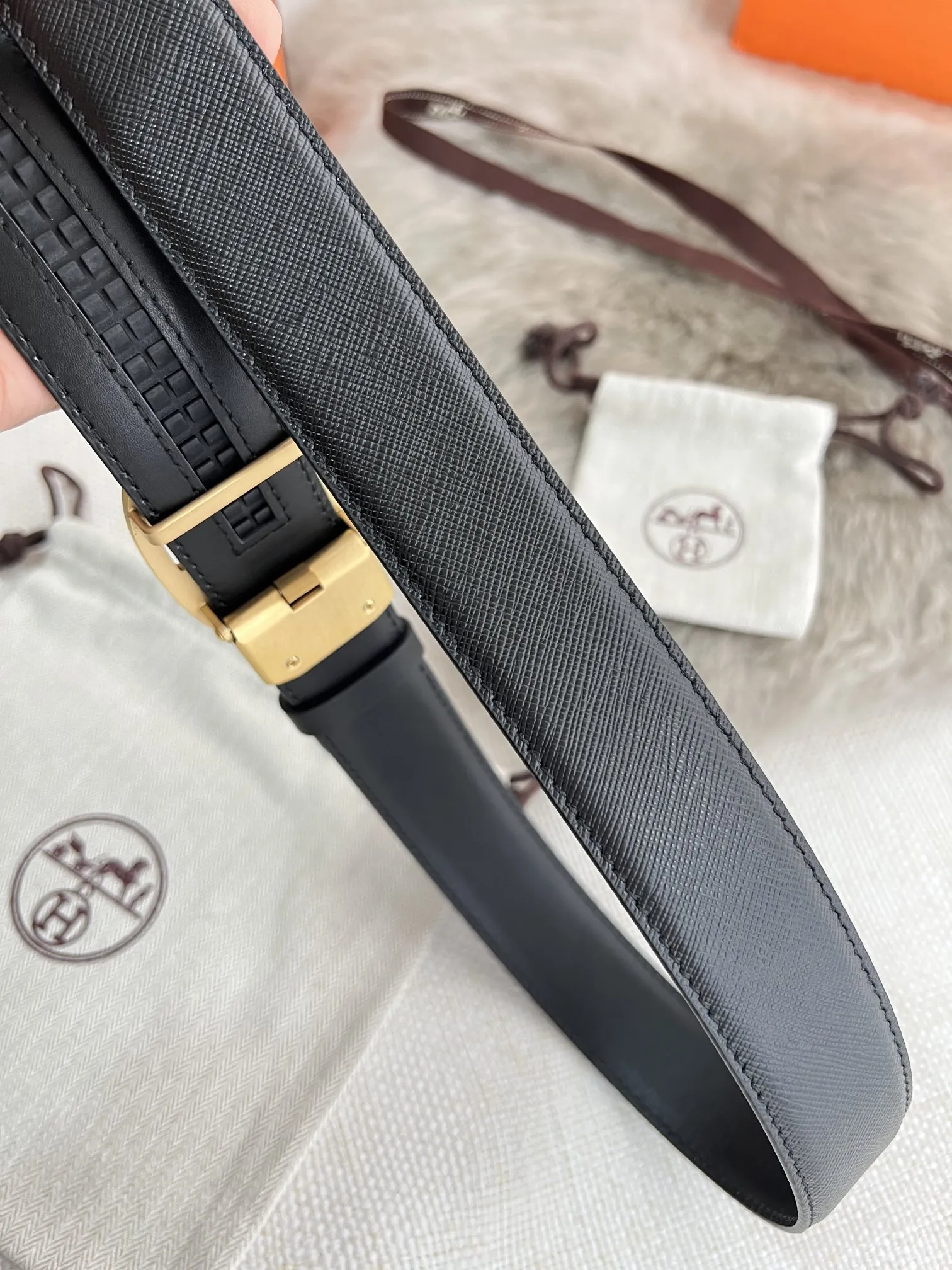 【HERMES】(エルメス) 3.8cm   ベルト メンズ