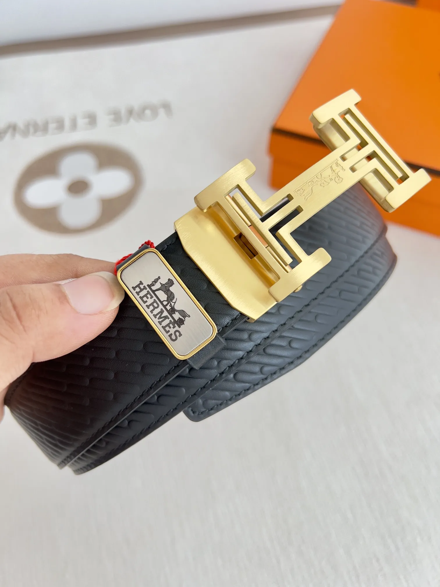 【Hermès】(エルメス) 3.5cmベルト メンズ