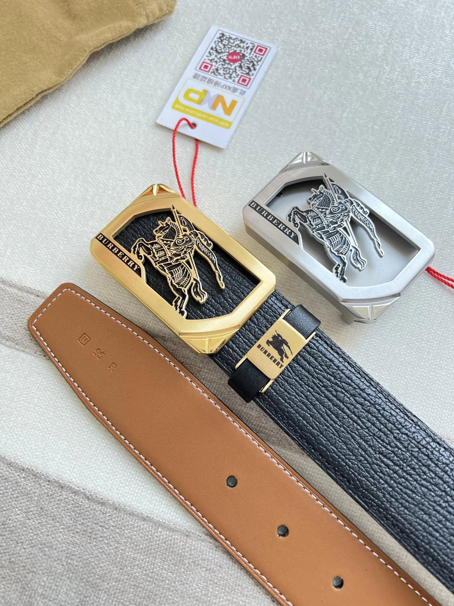 【BURBERRY 】(バーバリー) 3.8cmベルト メンズ 240904