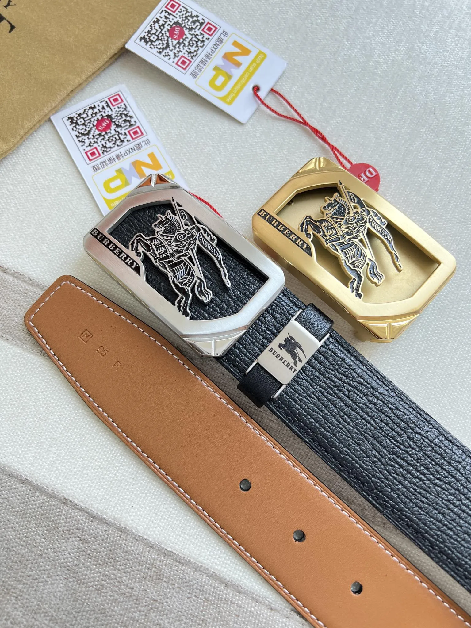 【BURBERRY 】(バーバリー) 3.8cmベルト メンズ 240904