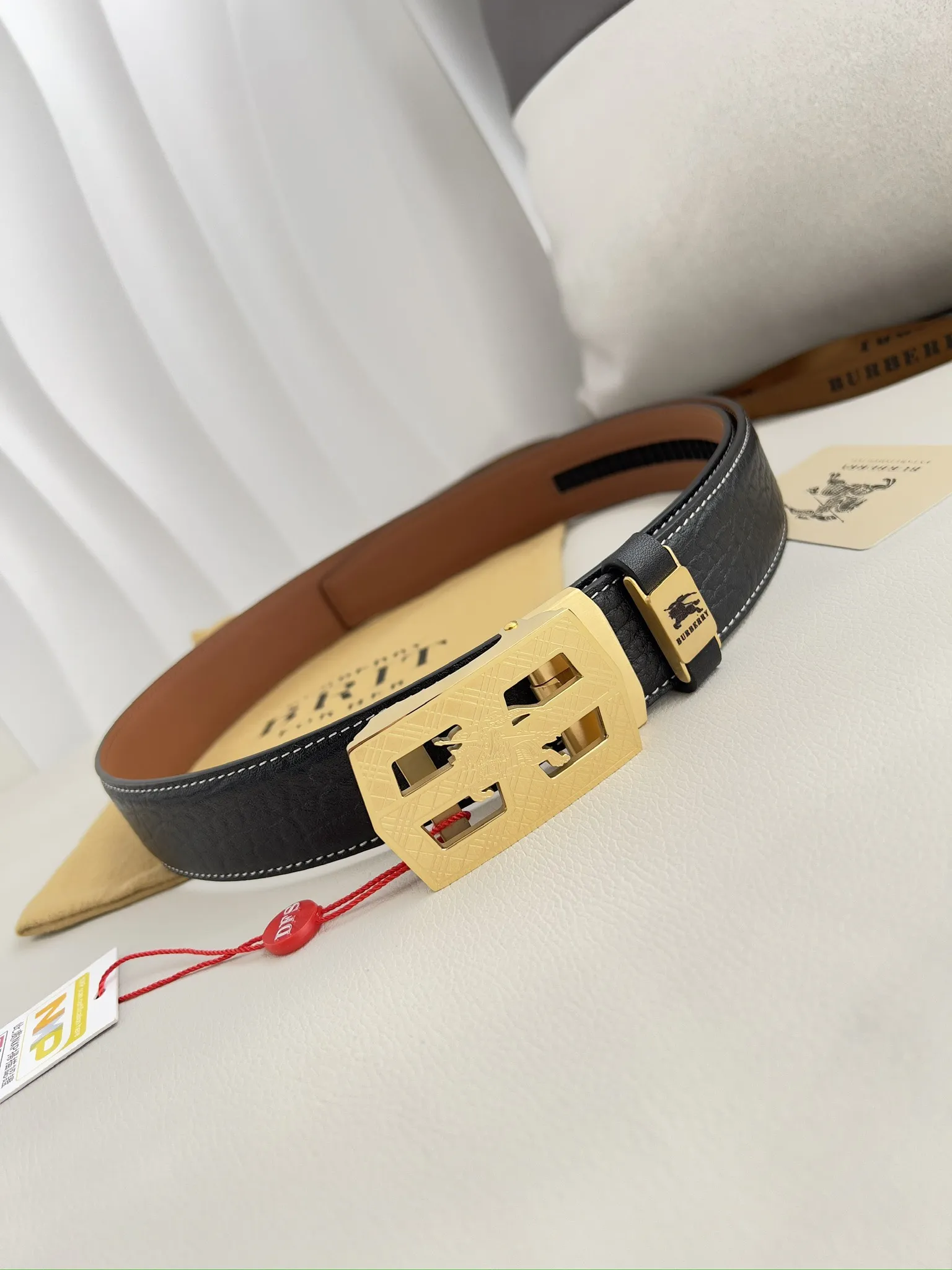 【BURBERRY】(バーバリー) 3.5cmベルト メンズ