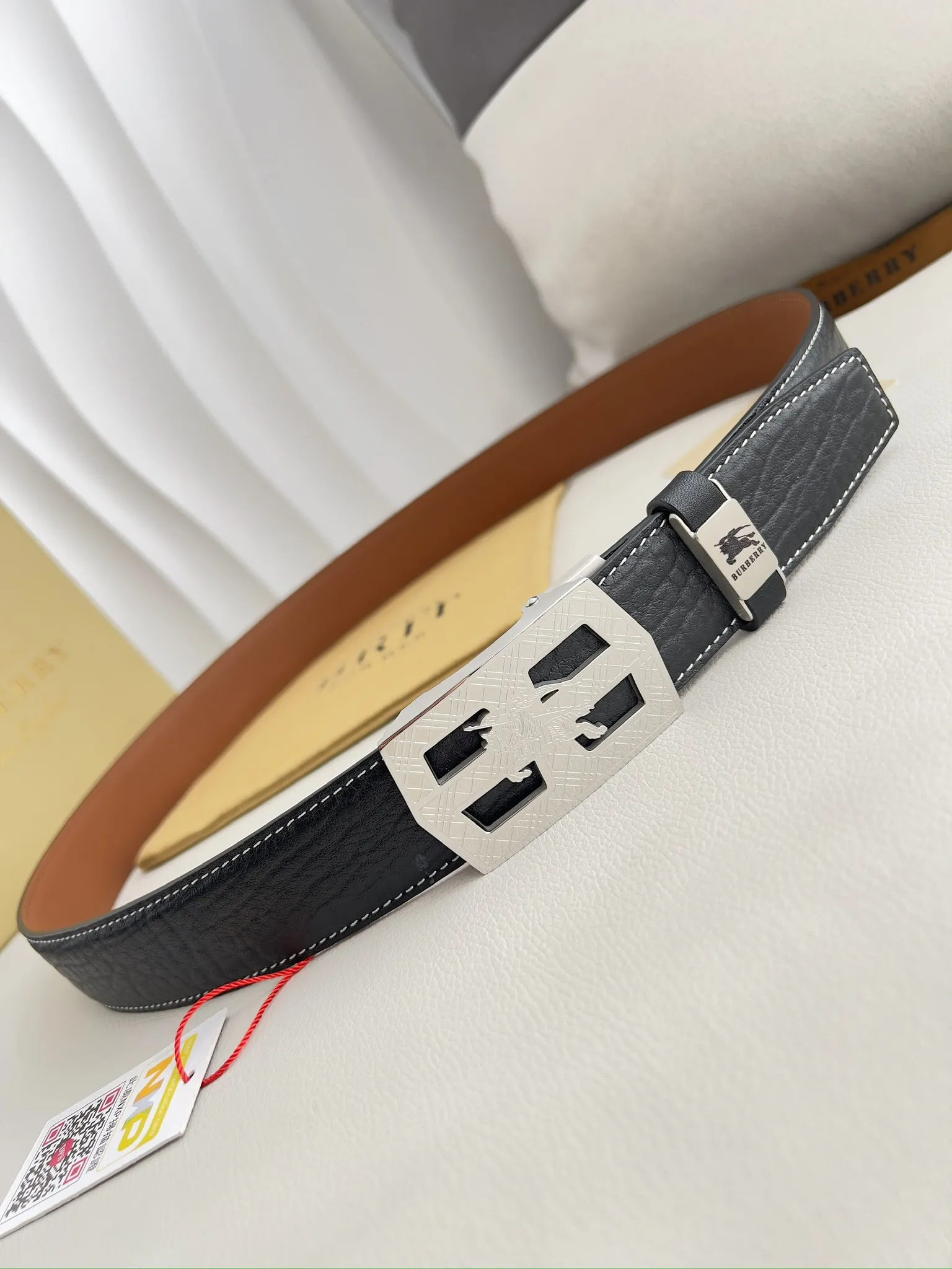 【BURBERRY】(バーバリー) 3.5cmベルト メンズ