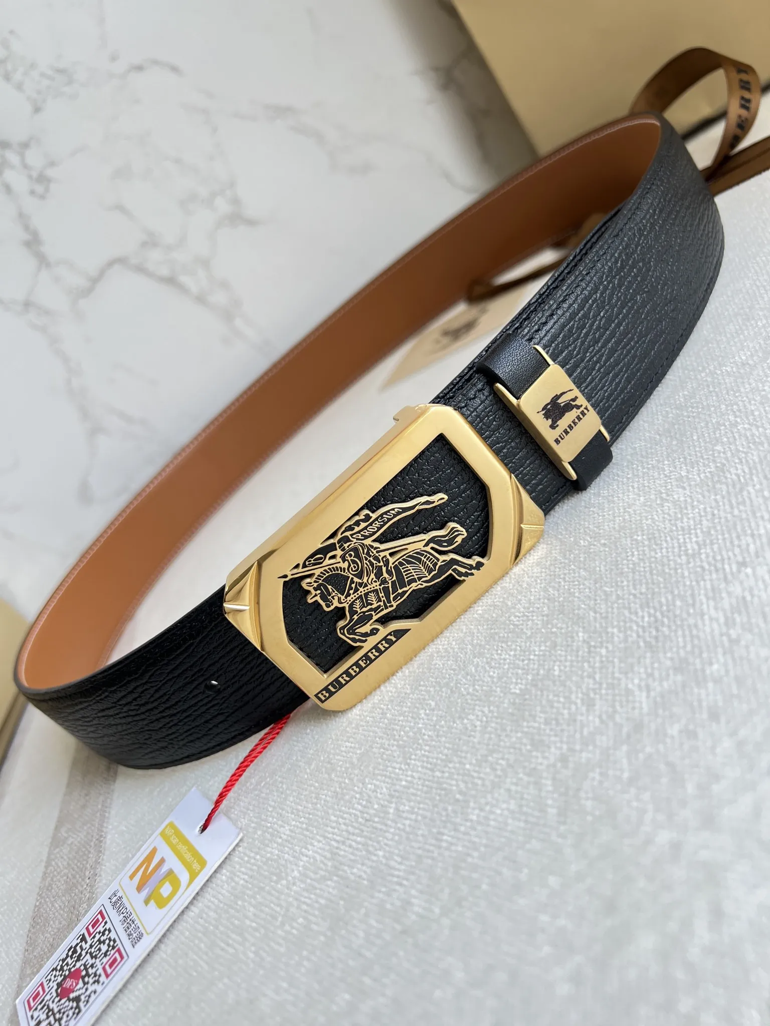 【BURBERRY】(バーバリー) 3.8cmベルト メンズ