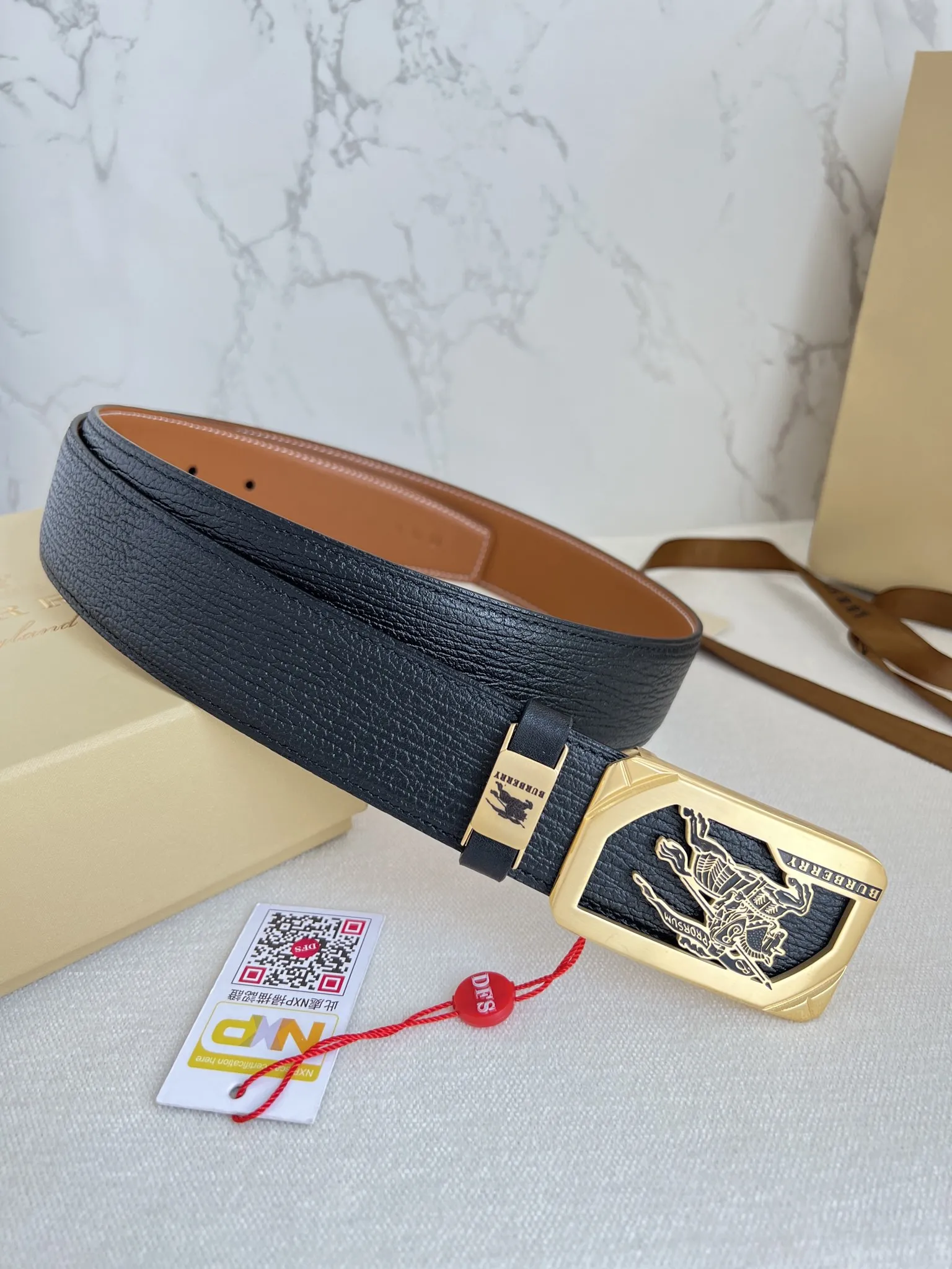 【BURBERRY】(バーバリー) 3.8cmベルト メンズ