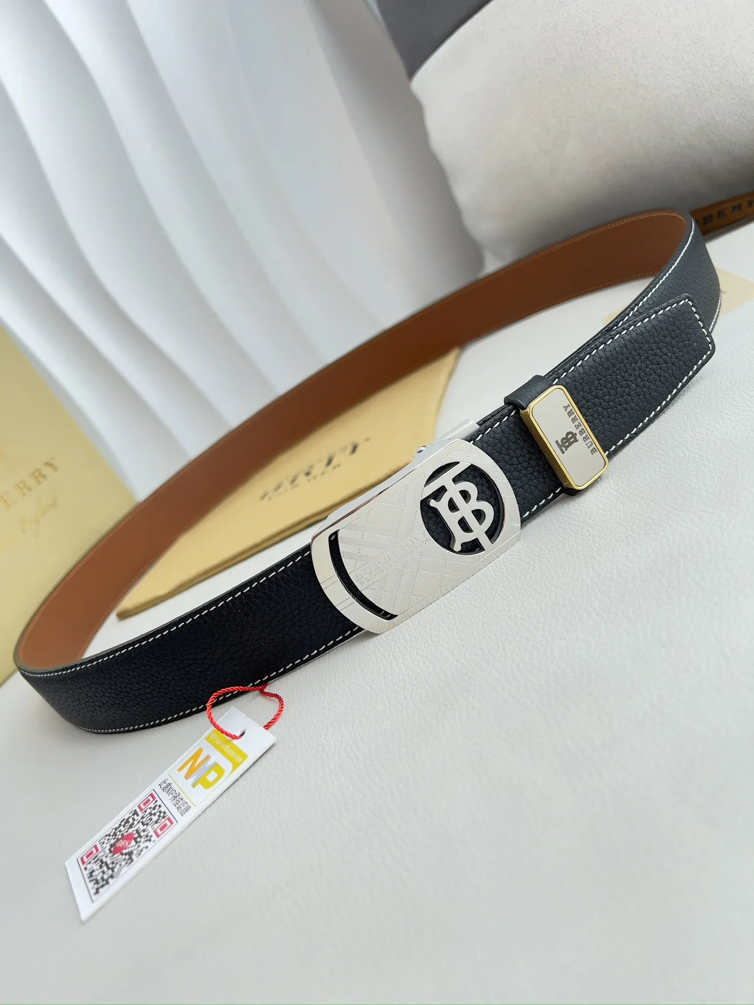 【BURBERRY】(バーバリー) 3.5cmベルト メンズ