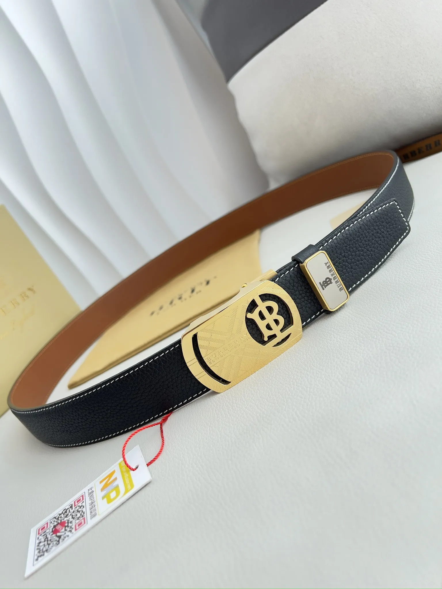 【BURBERRY】(バーバリー) 3.5cmベルト メンズ