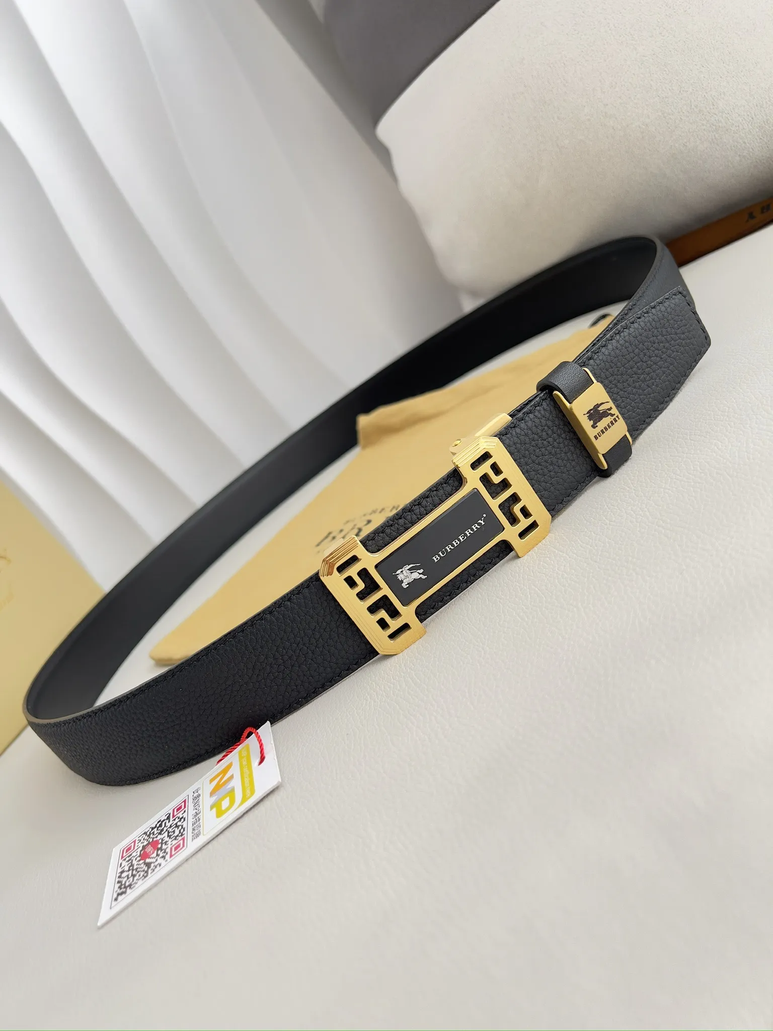 【BURBERRY】(バーバリー) 3.5cmベルト メンズ
