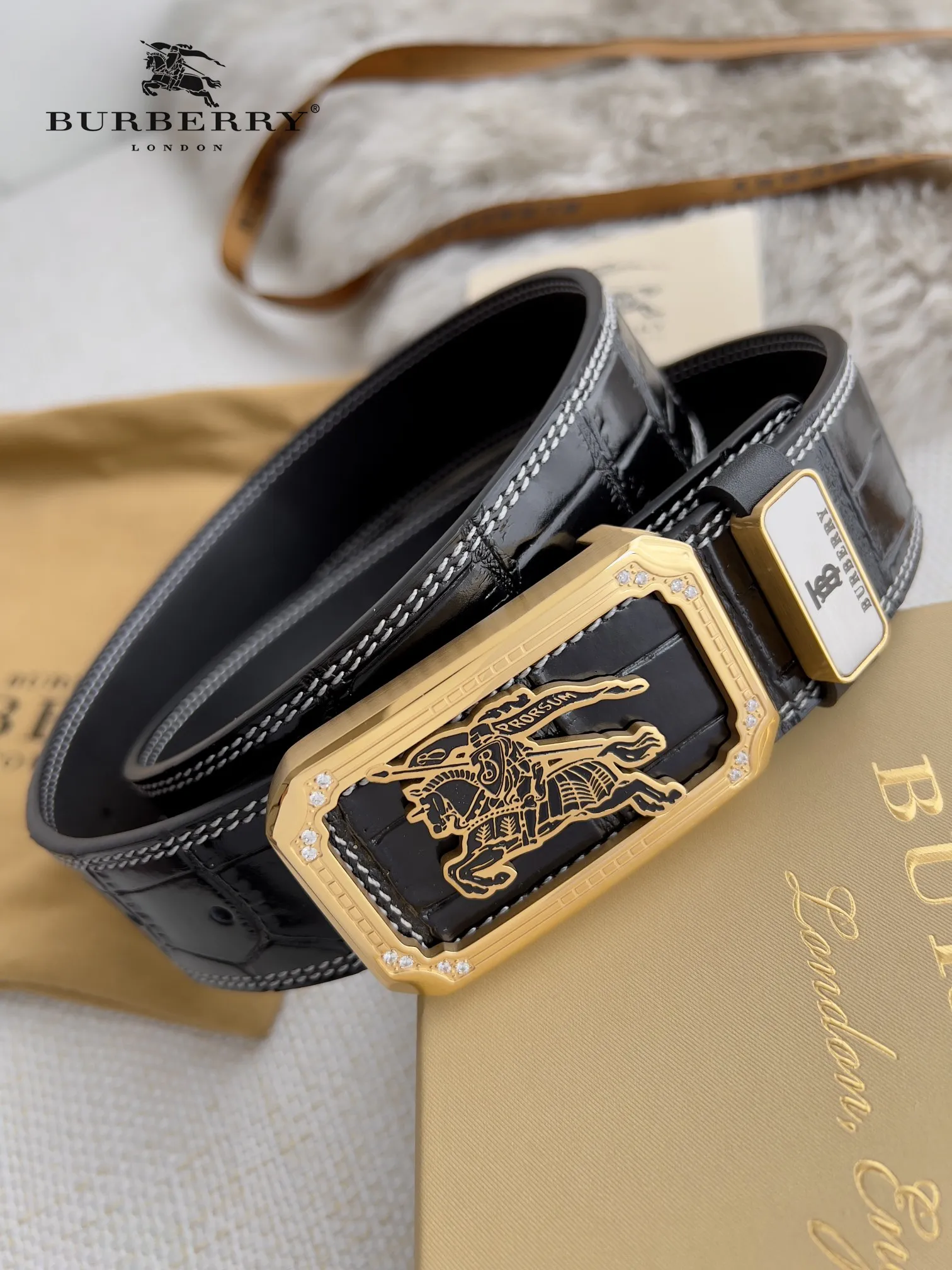 【BURBERRY 】(バーバリー) 3.8cmベルト メンズ