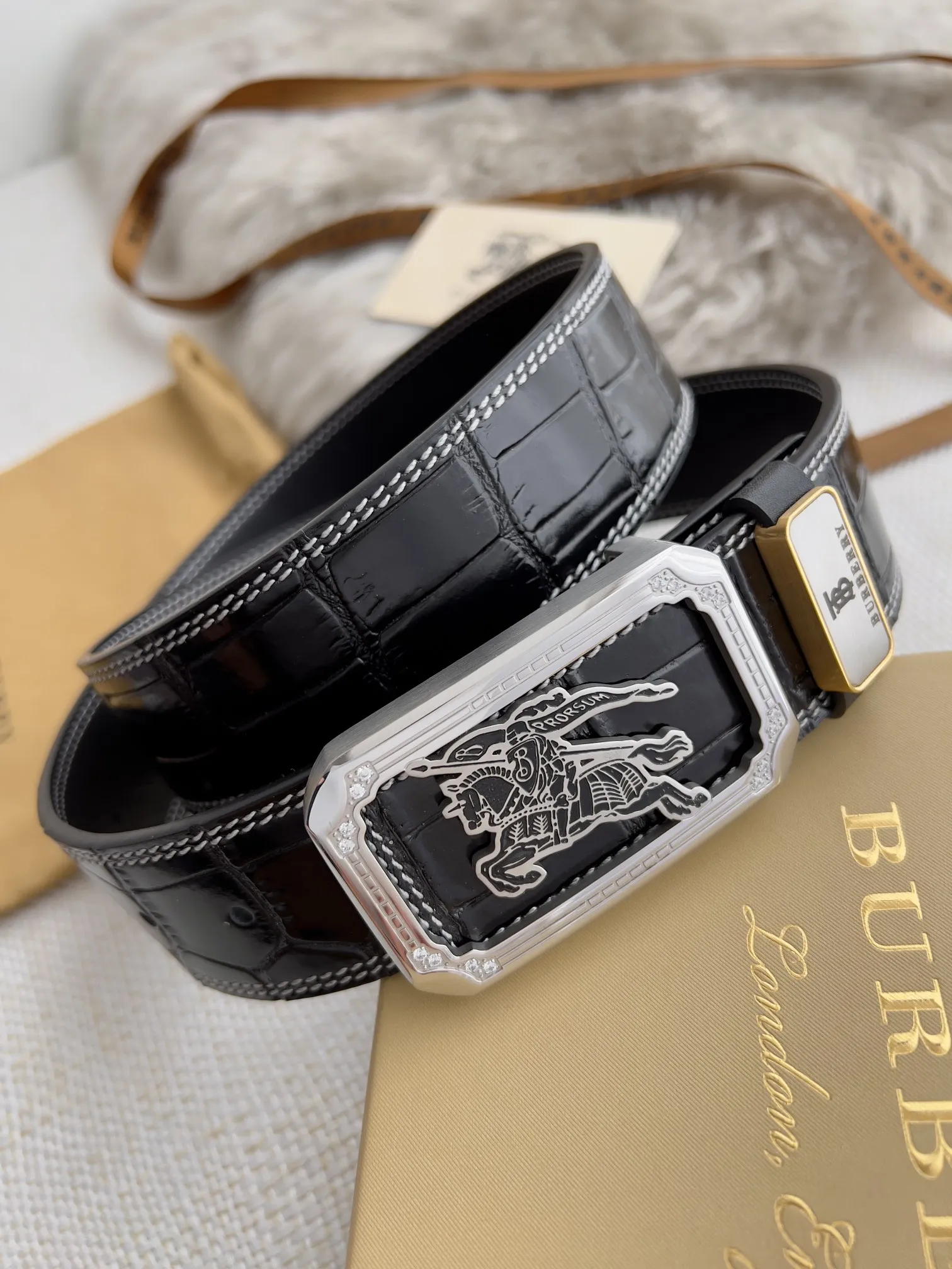 【BURBERRY 】(バーバリー) 3.8cmベルト メンズ