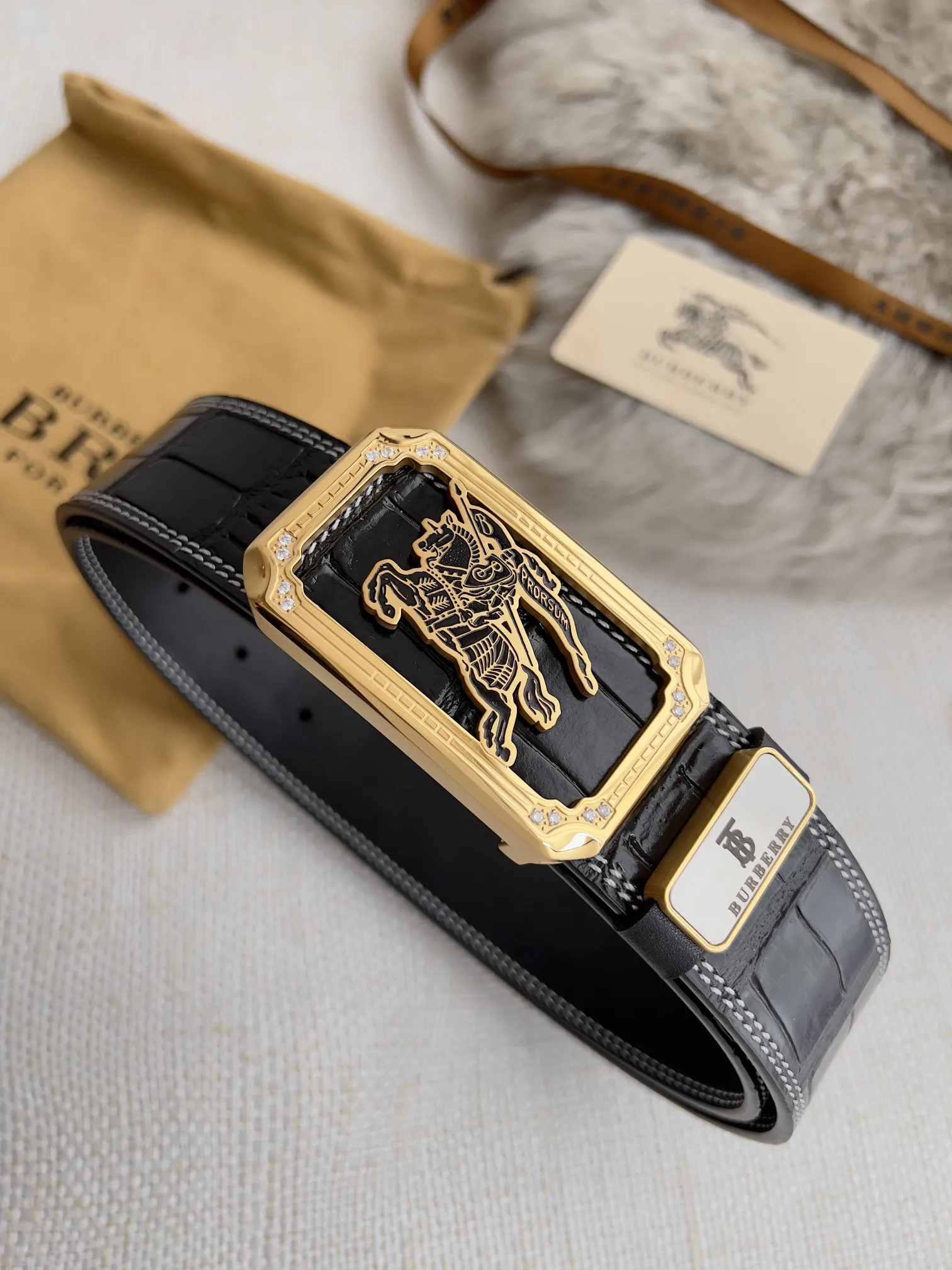 【BURBERRY 】(バーバリー) 3.8cmベルト メンズ