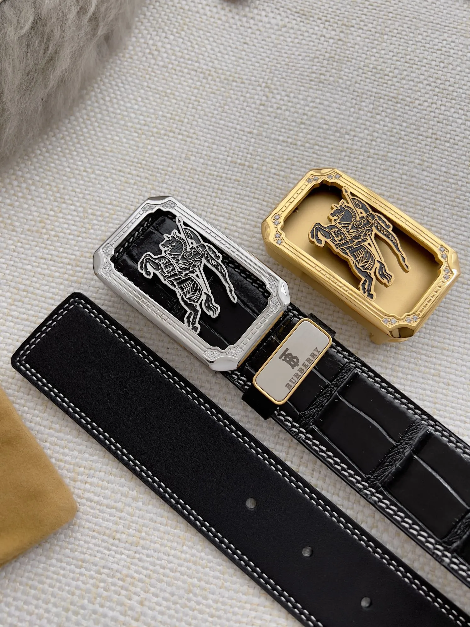 【BURBERRY 】(バーバリー) 3.8cmベルト メンズ