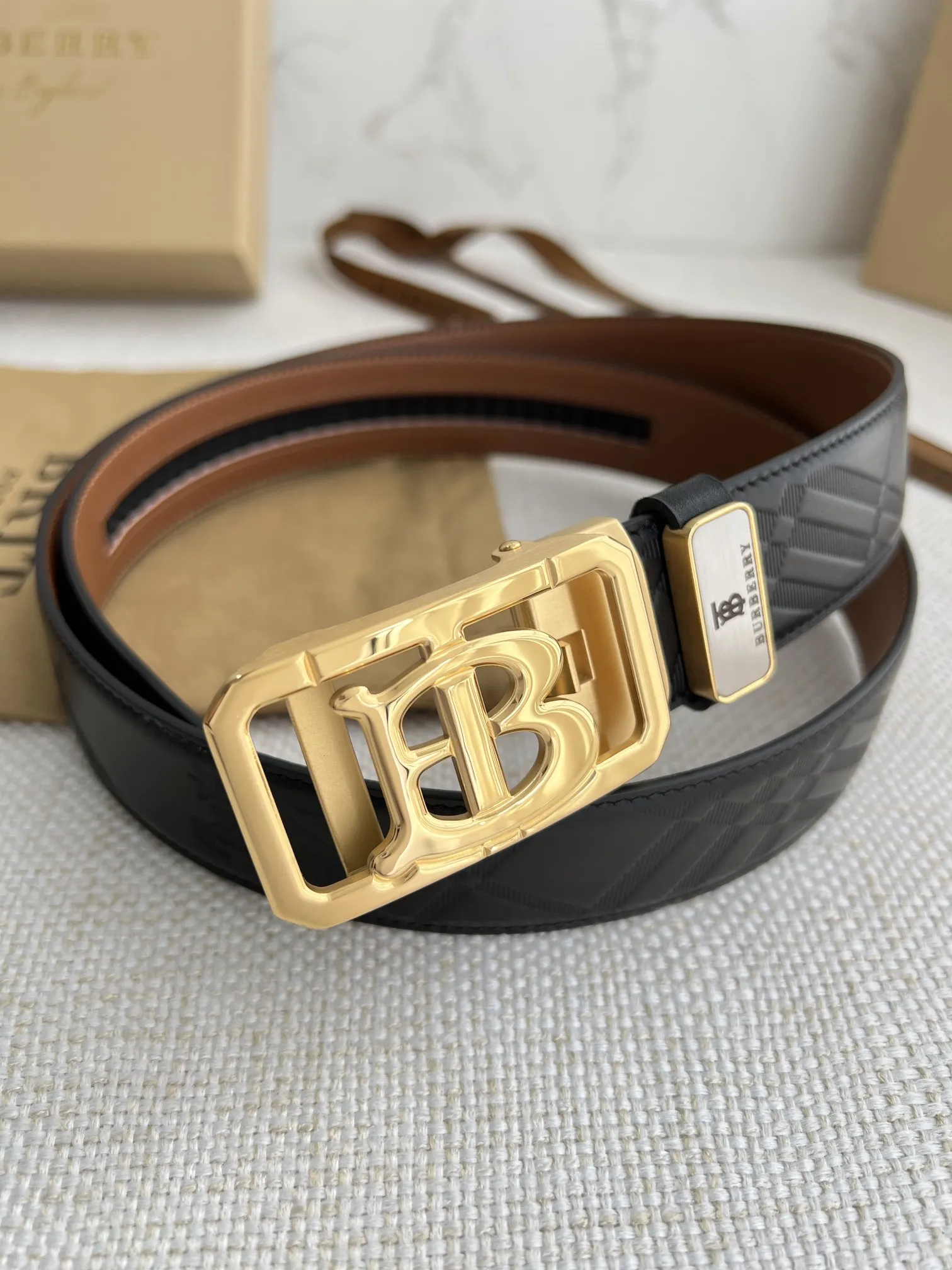 【BURBERRY 】(バーバリー) 3.5cmベルト メンズ