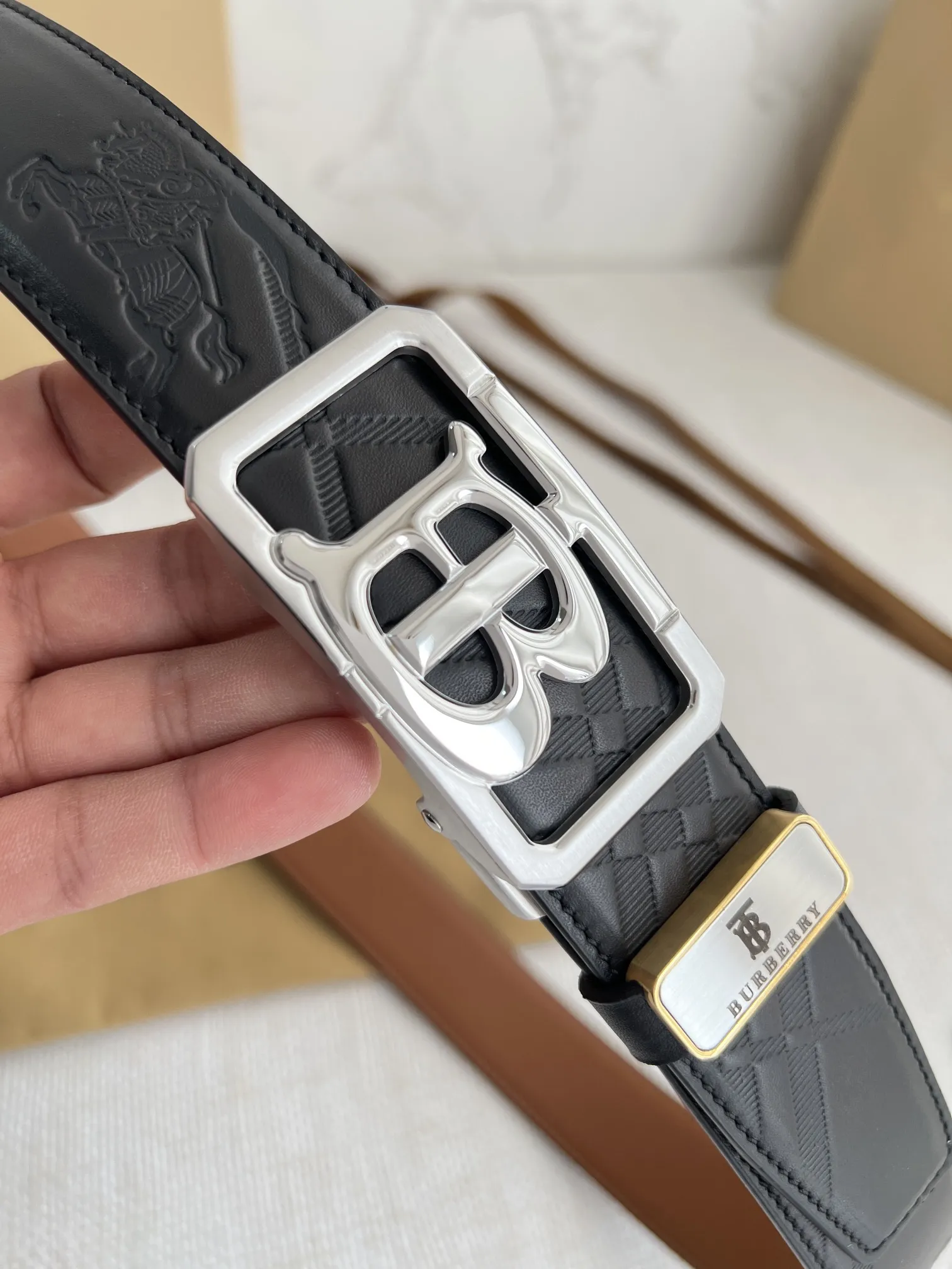 【BURBERRY 】(バーバリー) 3.5cmベルト メンズ