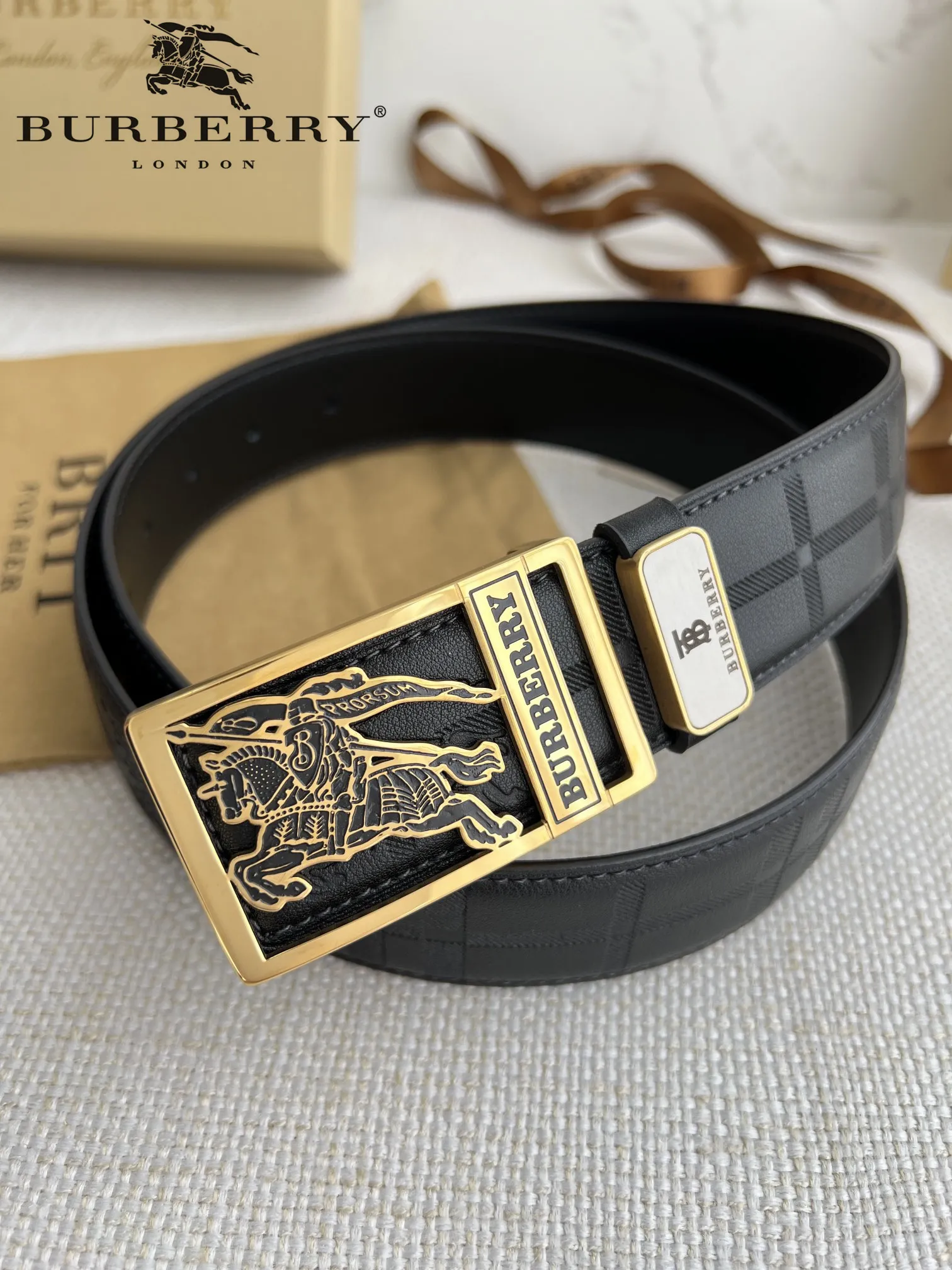 【BURBERRY】(バーバリー) 3.8cm   ベルト メンズ