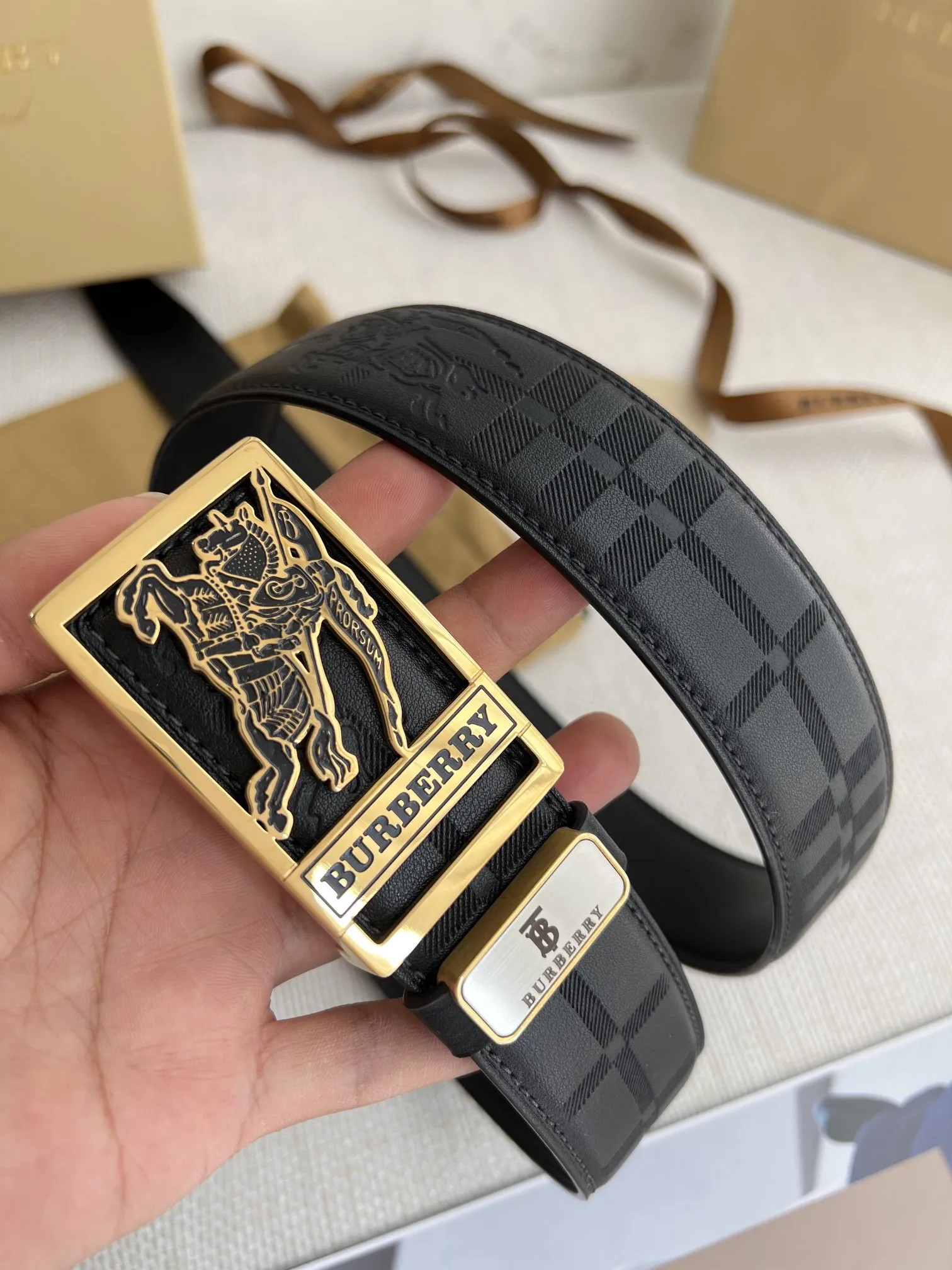 【BURBERRY】(バーバリー) 3.8cm   ベルト メンズ