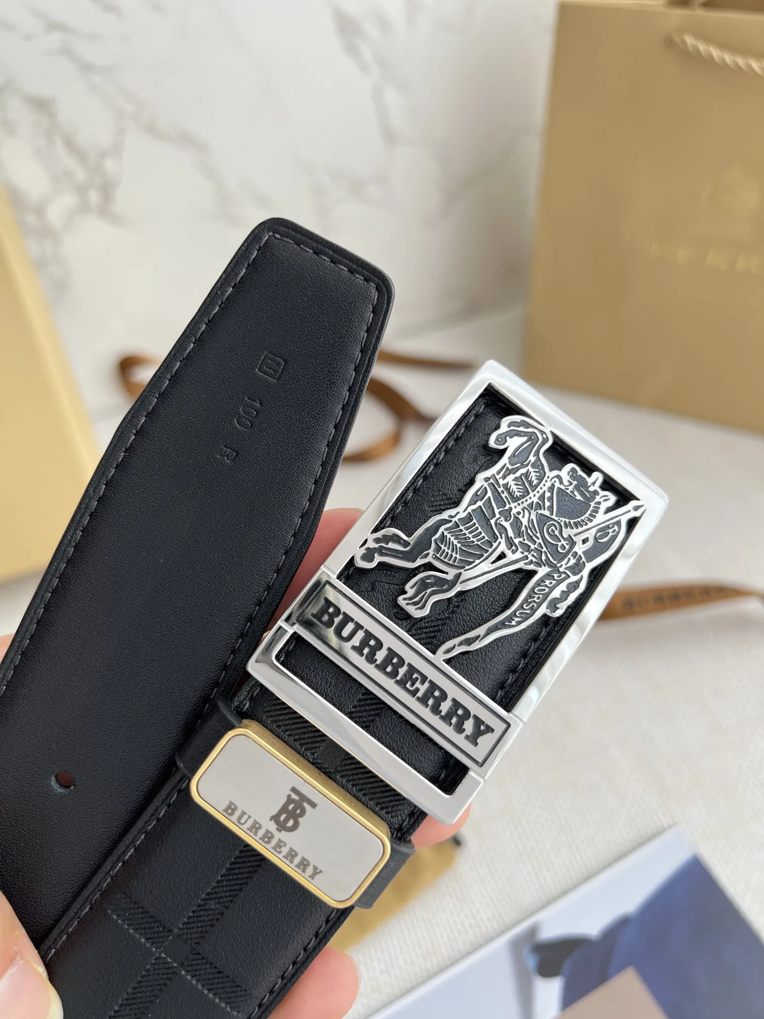 【BURBERRY】(バーバリー) 3.8cm   ベルト メンズ