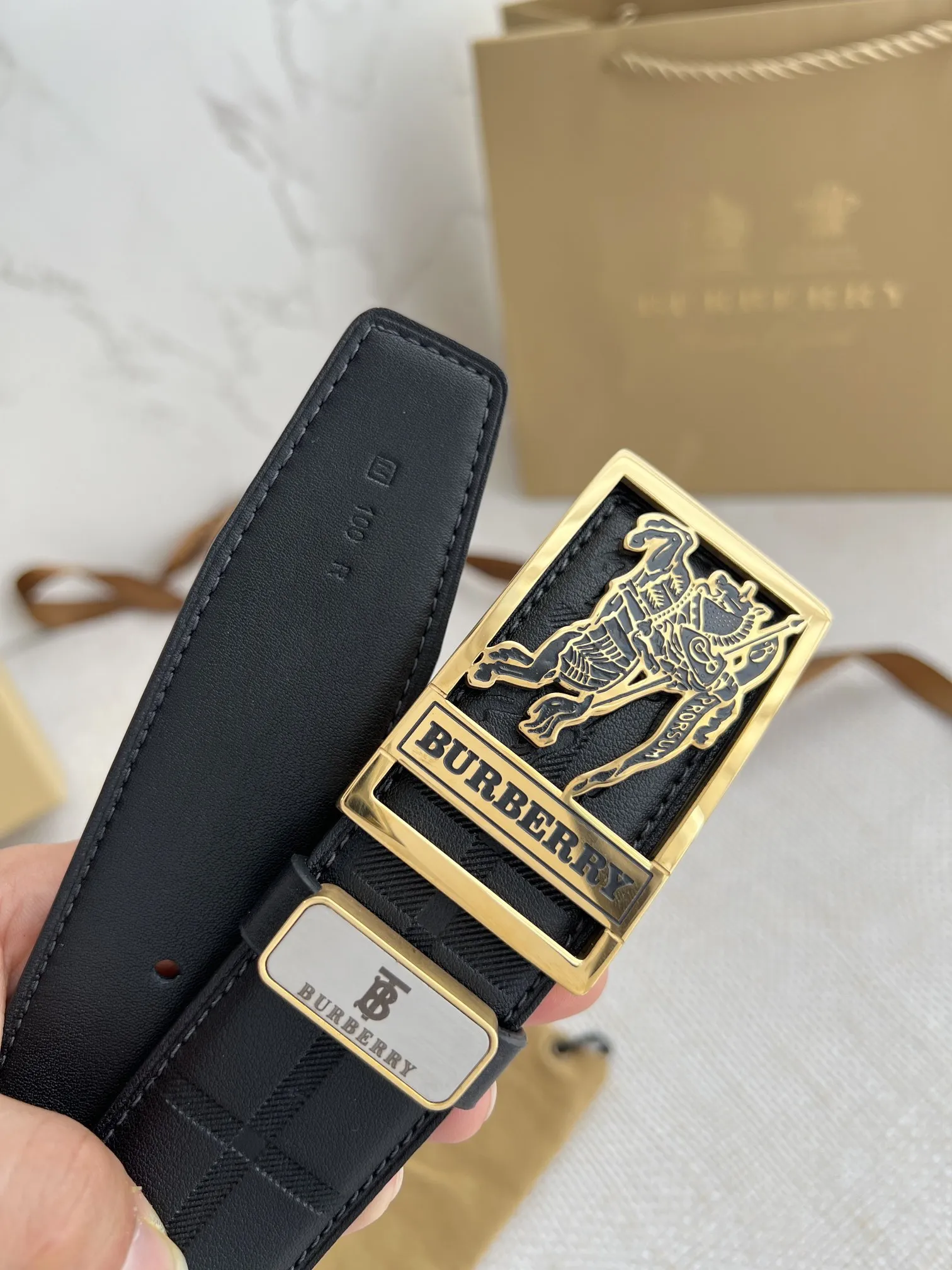【BURBERRY】(バーバリー) 3.8cm   ベルト メンズ
