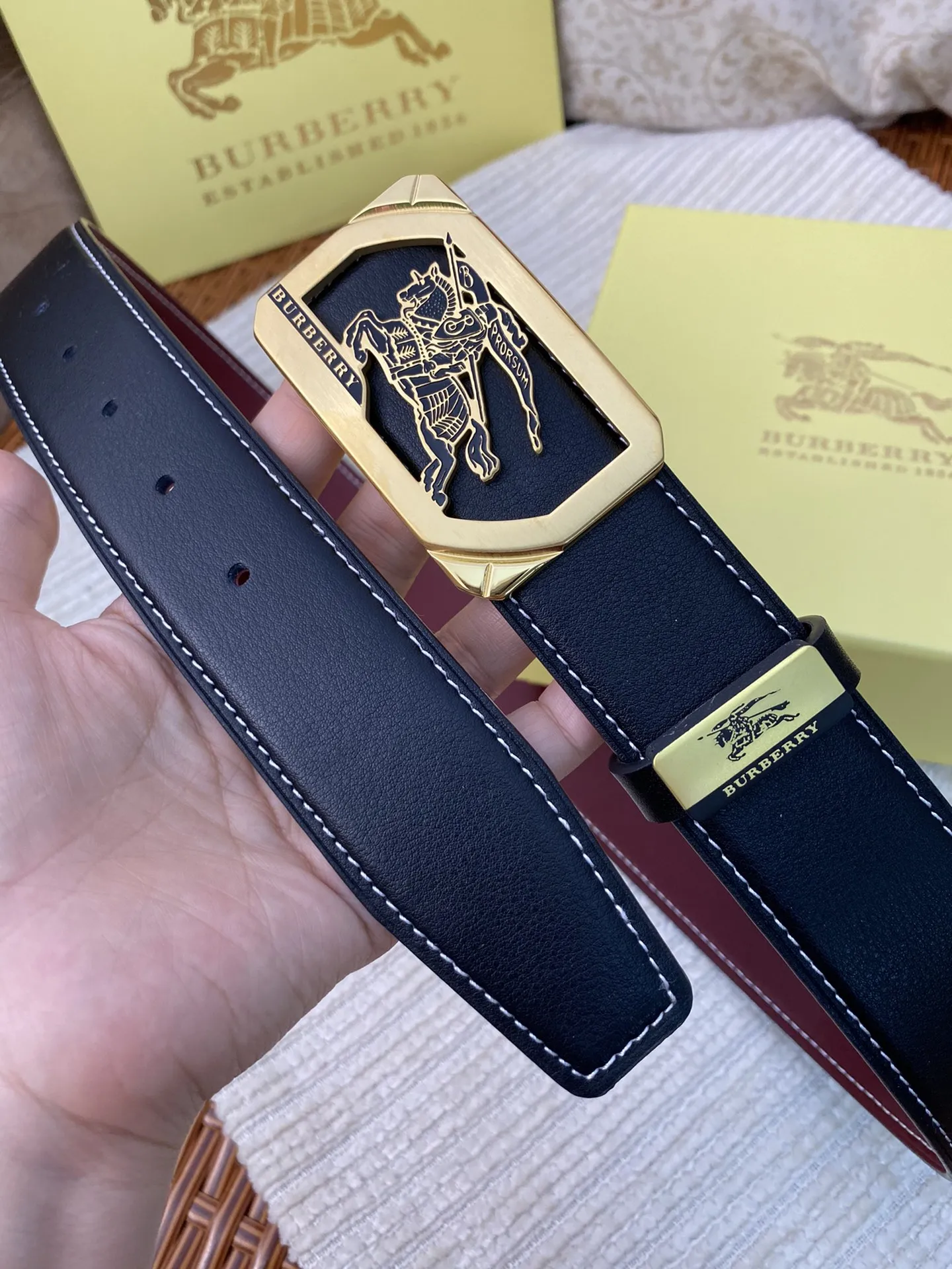 【BURBERRY】(バーバリー) 3.8cm   ベルト メンズ