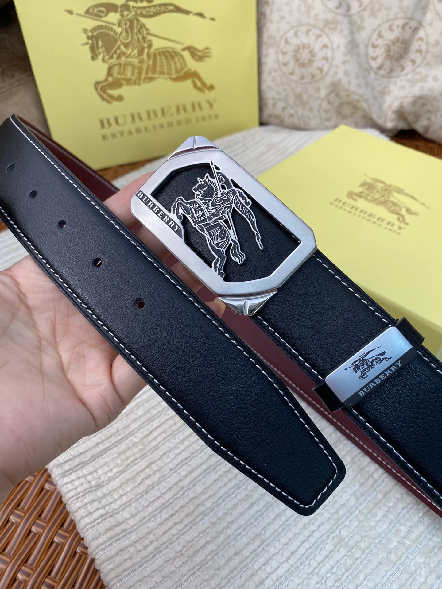 【BURBERRY】(バーバリー) 3.8cm   ベルト メンズ